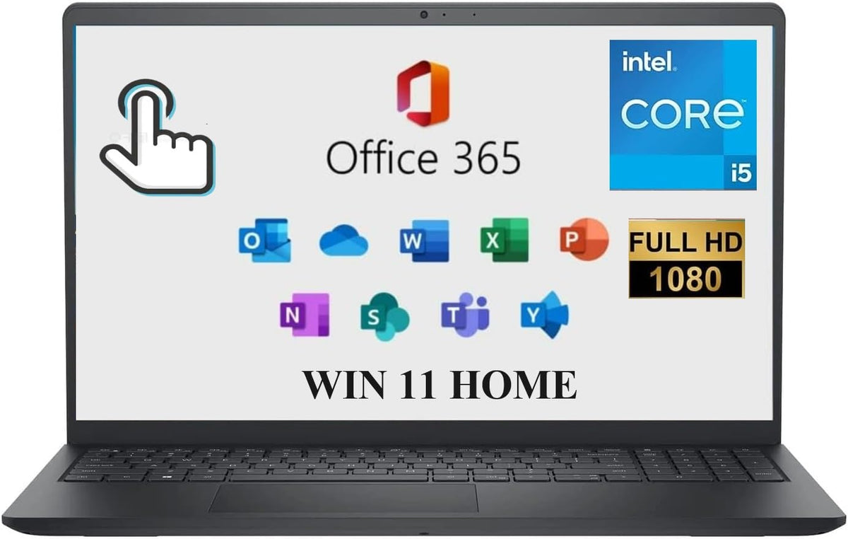Dell Inspiron 15 3000 3520 Business Laptop Computer 15.6'' Fhd Touchscreen,11Th Gen Intel 4 Cores I5 1155G7, With Microsoft Offi