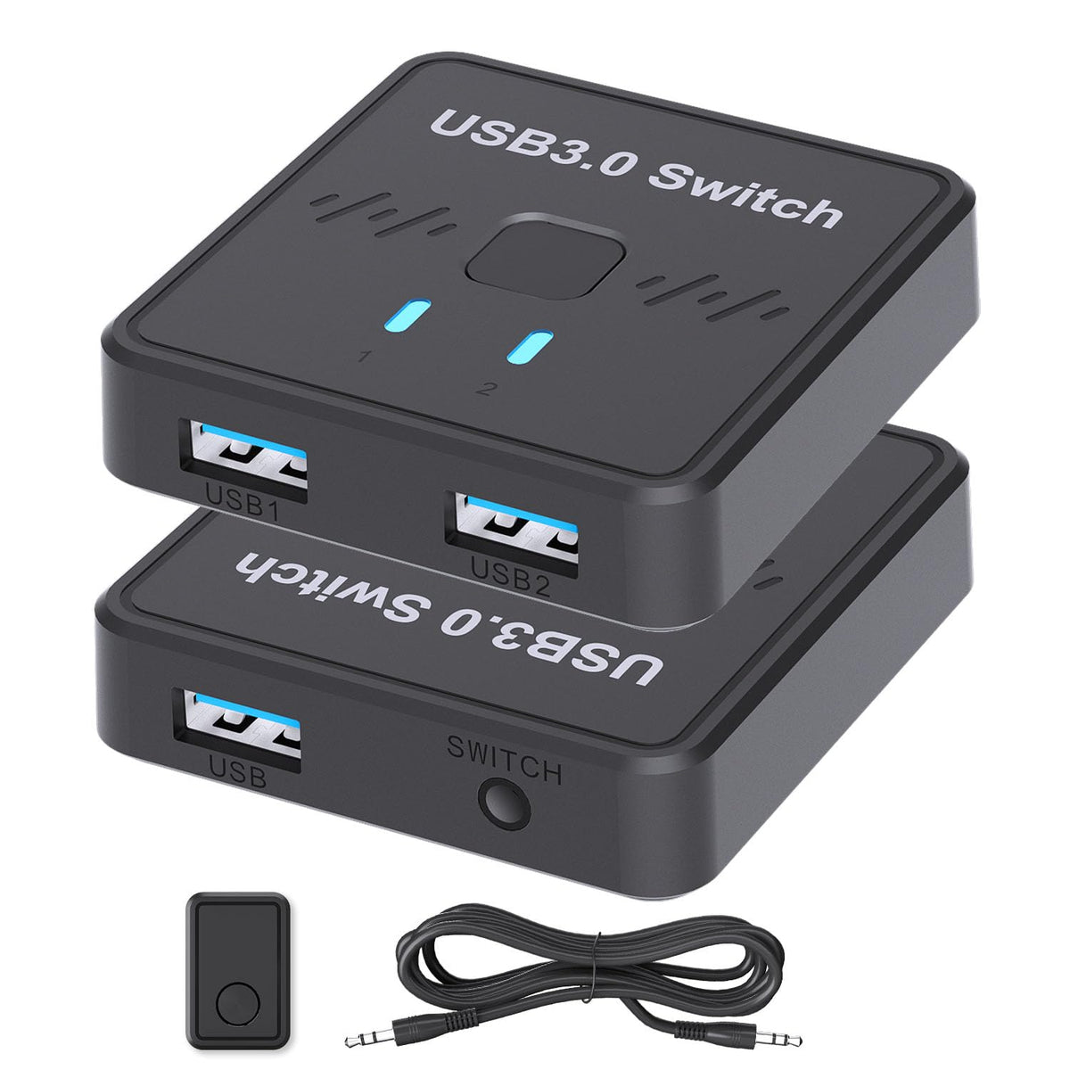 USB Switch, Lecnvuo USB-A Selector, USB Splitter 1 in 2 Out / 2 in 1 O ...