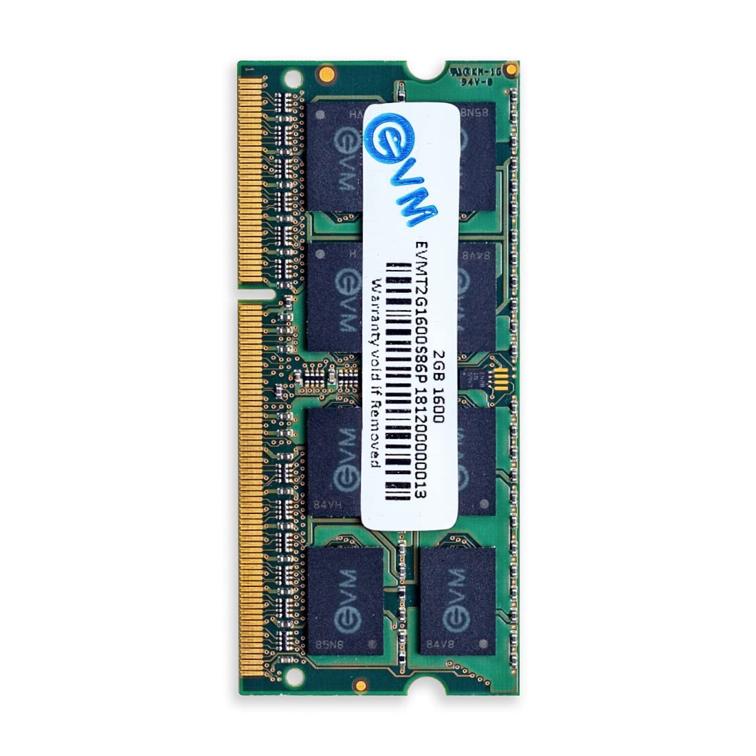 Evm 2Gb Ddr3 Laptop Ram 1600Mhz SoDimm Memory  HighSpeed Performance, Low Voltage Requirement  10 Year Warranty (Evmt2G1600S