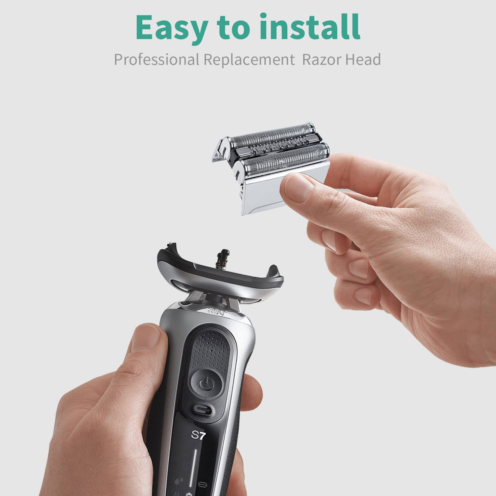 70S Replacement Head Compatible With Braun Series 7 S7 Razors Models 720, 720S 3, 720S 4, 720S 5, 730, 790Cc, 790Cc 3, 790Cc 4