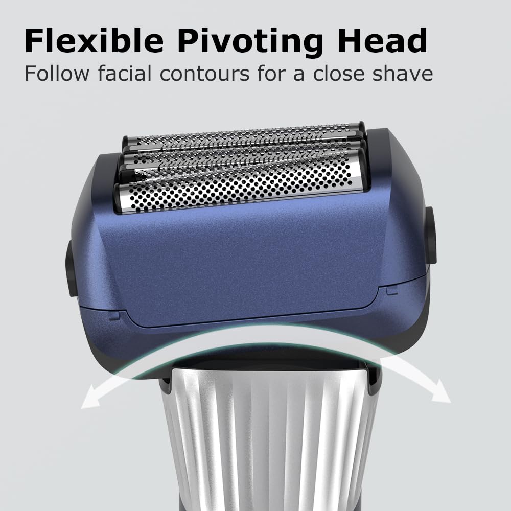 Men'S Foil Electric Shaver With 5 Blades,Electric Razor For Men, Cordless Wet Dry Shaver With Beard Trimmer Usb C Rechargeable S