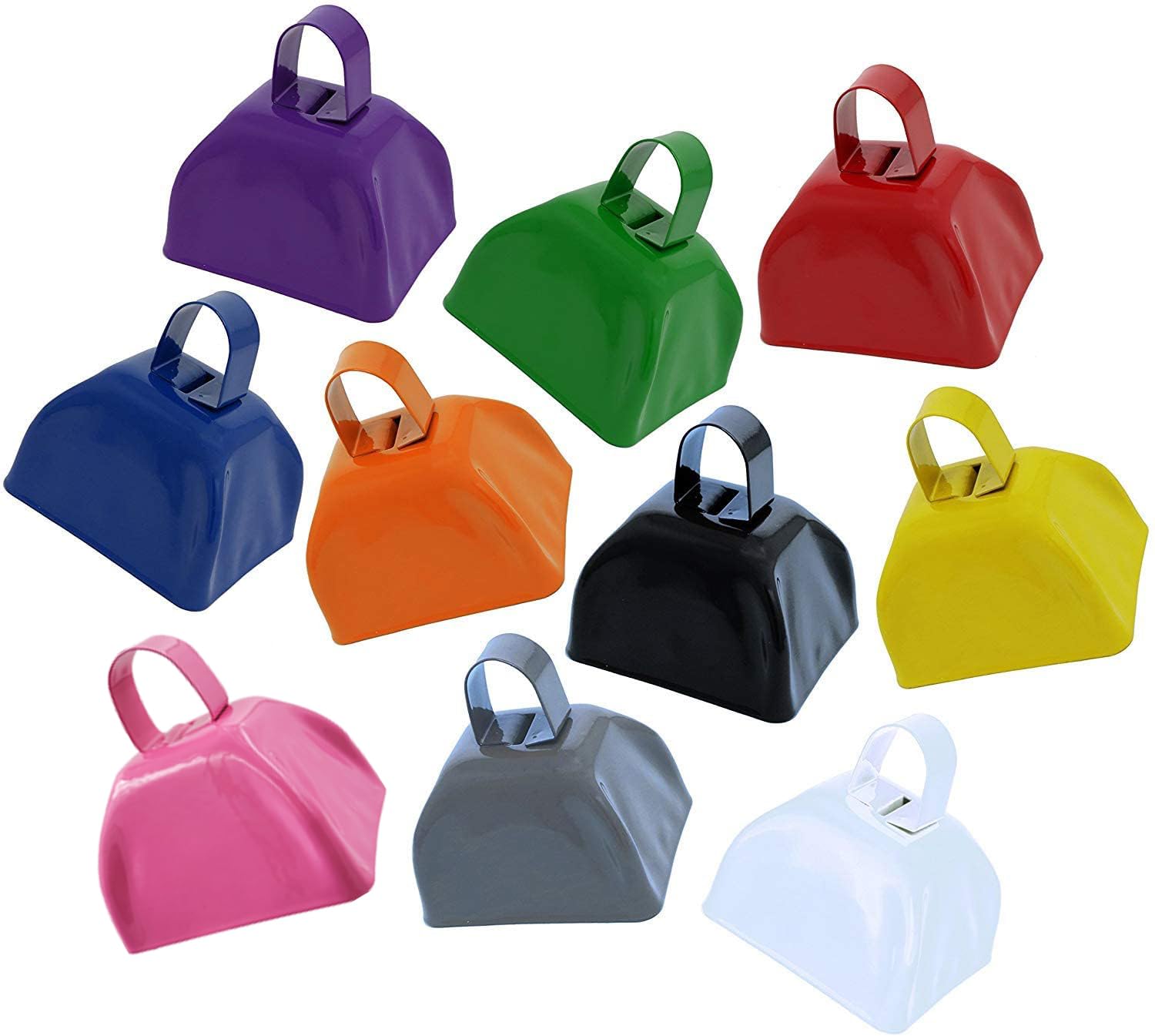 The Dreidel Company Metal Cowbell Noisemaker Cheering Bell, New Years, School Classroom, Wedding Bells & Chimes Percussion Music