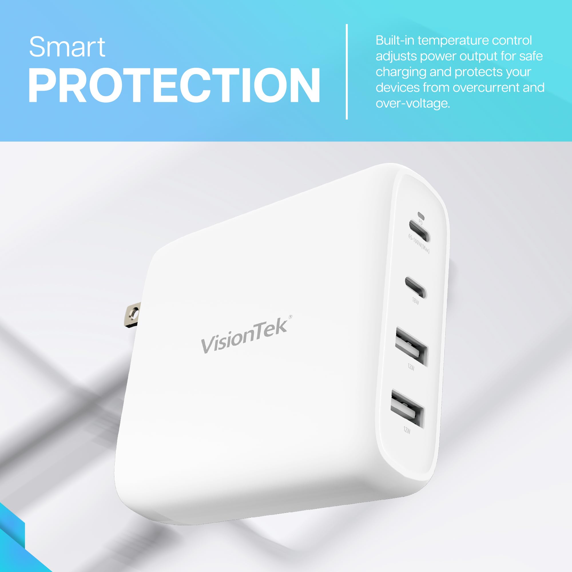 Cell Visio901537 100W Usb C Chrgr 4 Port Gan R