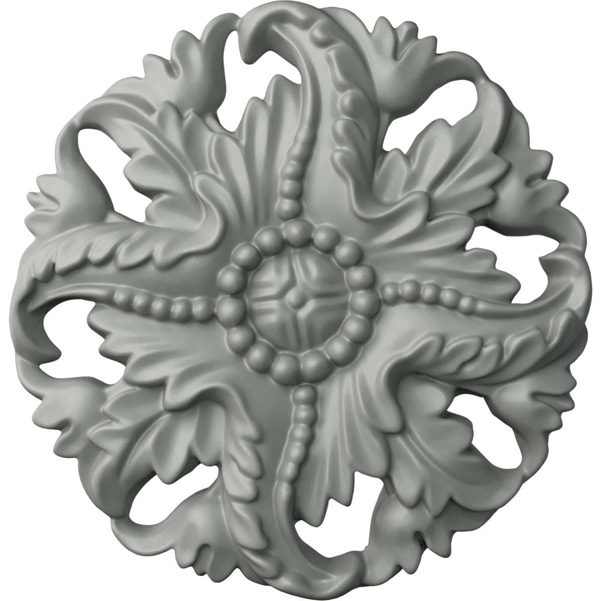 Ekena Millwork Ros04X04Mo Medium Monique Round Rosette, 4 7/8''Od X 5/8''P, Primed