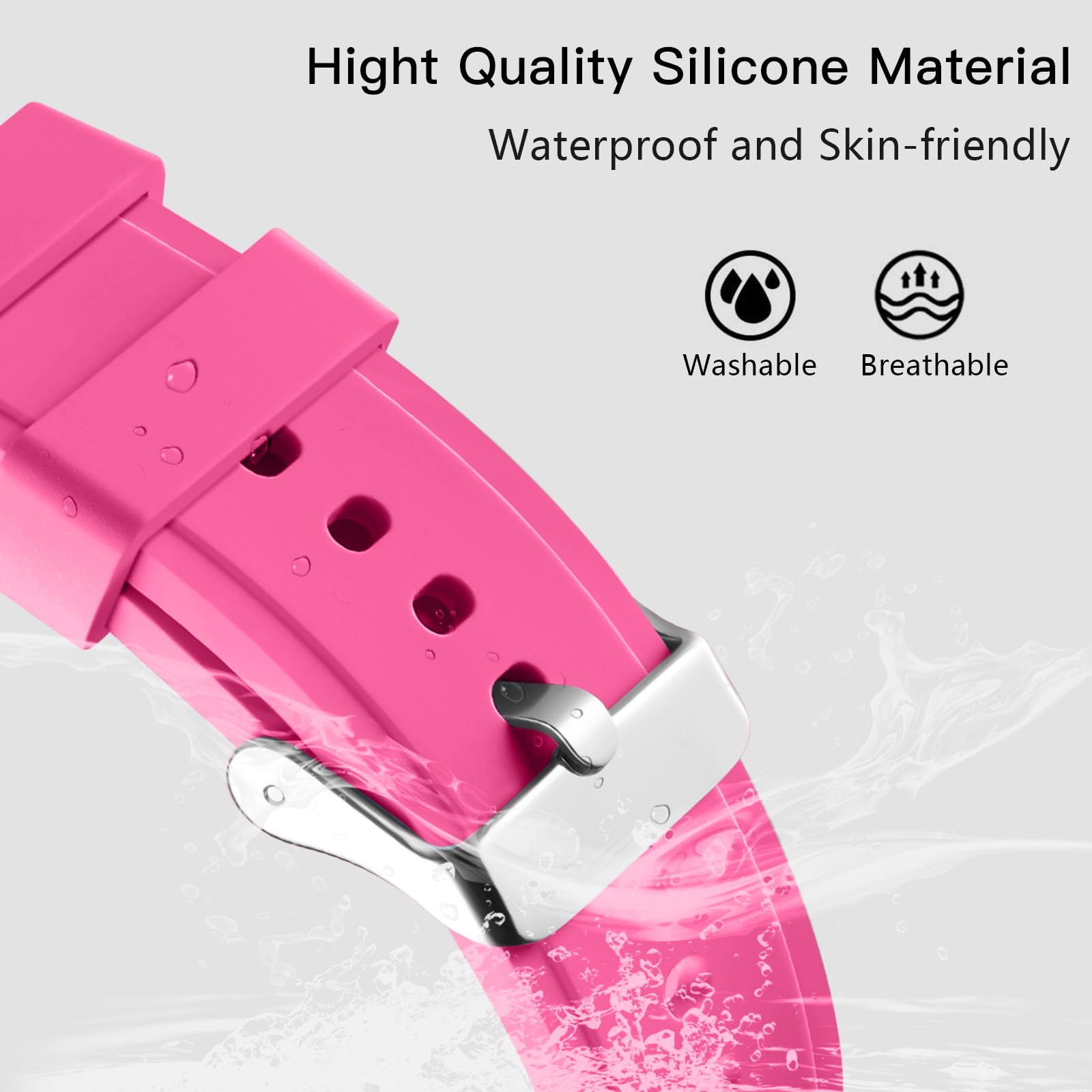 Lerobo No Gap Band Compatible With Samsung Galaxy Watch 7 6 5 Band 40Mm 44Mm/Galaxy Watch 4 Band Classic 46Mm 42Mm,20Mm Sport Ba