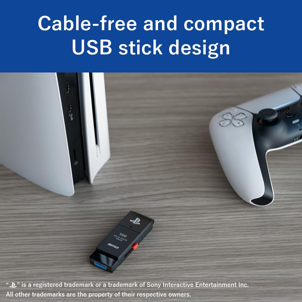 Buffalo External Ssd 1.0Tb   Officially Licensed Product, Compatible With Ps5 Consoles / Ps4 Consoles   Usb3.2 Gen2 Type A Compa