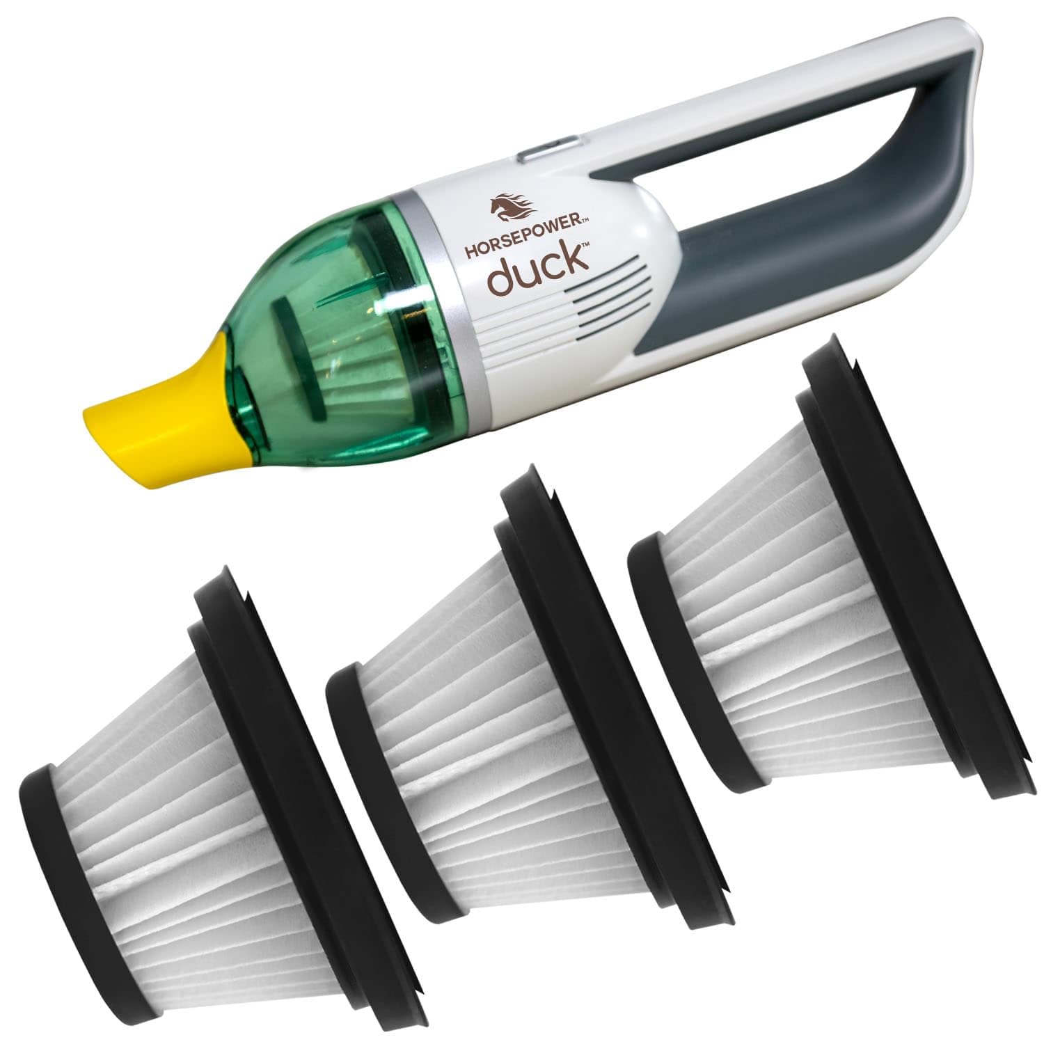 Horsepower Duck Replacement Filters For Handheld Portable Vacuum, As Seen On Tv, Helps Remove Dust, And Allergens, And Helps Kee