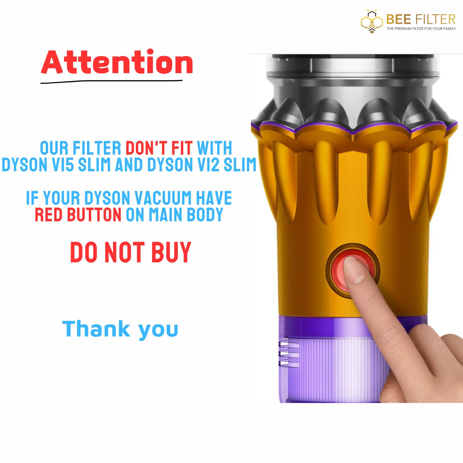 Dyson V15 Filter, 2 True Hepa Premium Filters Replacement For Dyson V15 Detect, V15 Detect Absolute, V15 Submarine, Dyson V11 An