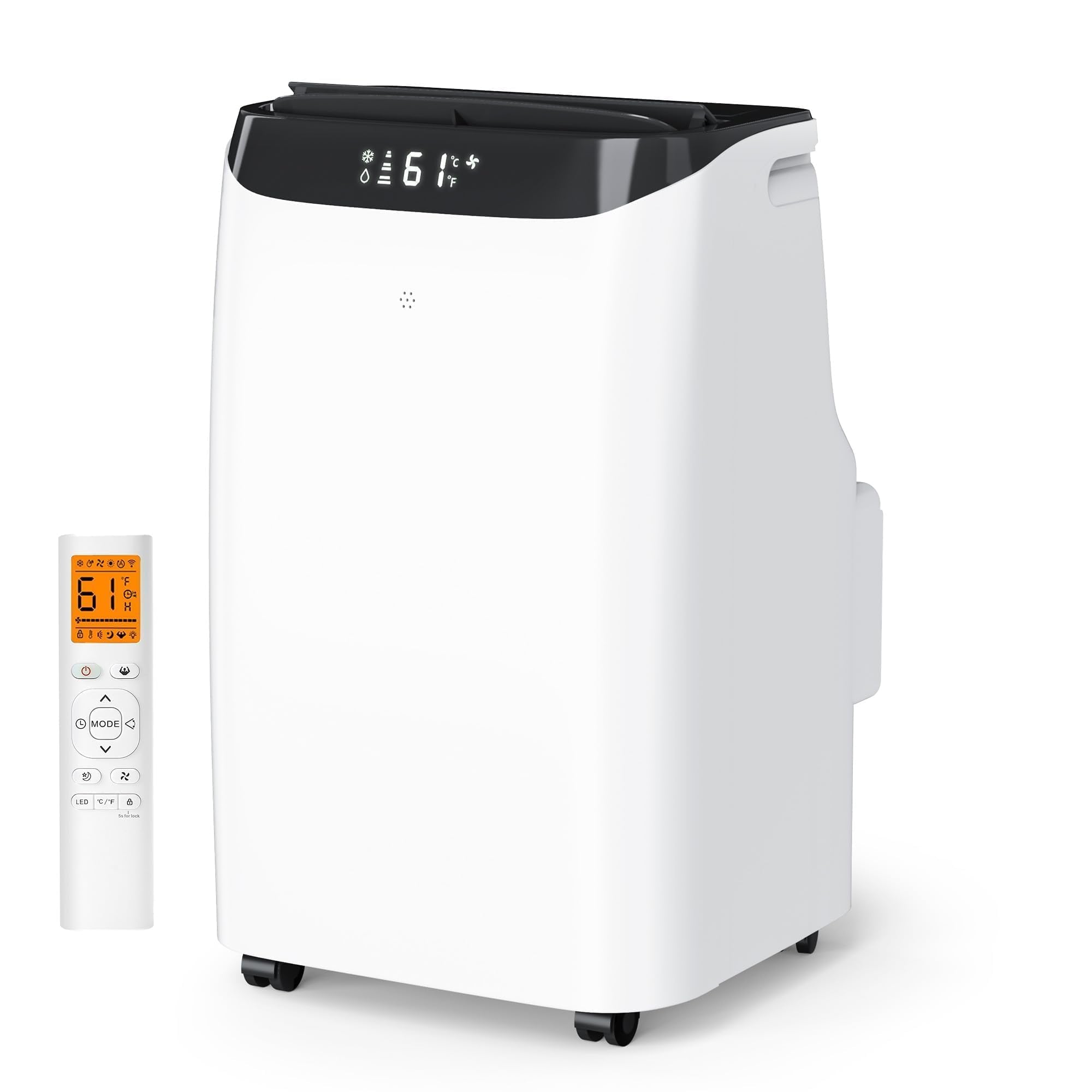 12000 BTU Portable Air Conditioners Cools Up to 500 Sq.Ft, Portable AC Unit with Cool, Dry, Fan Modes, Standing AC Unit with Rem