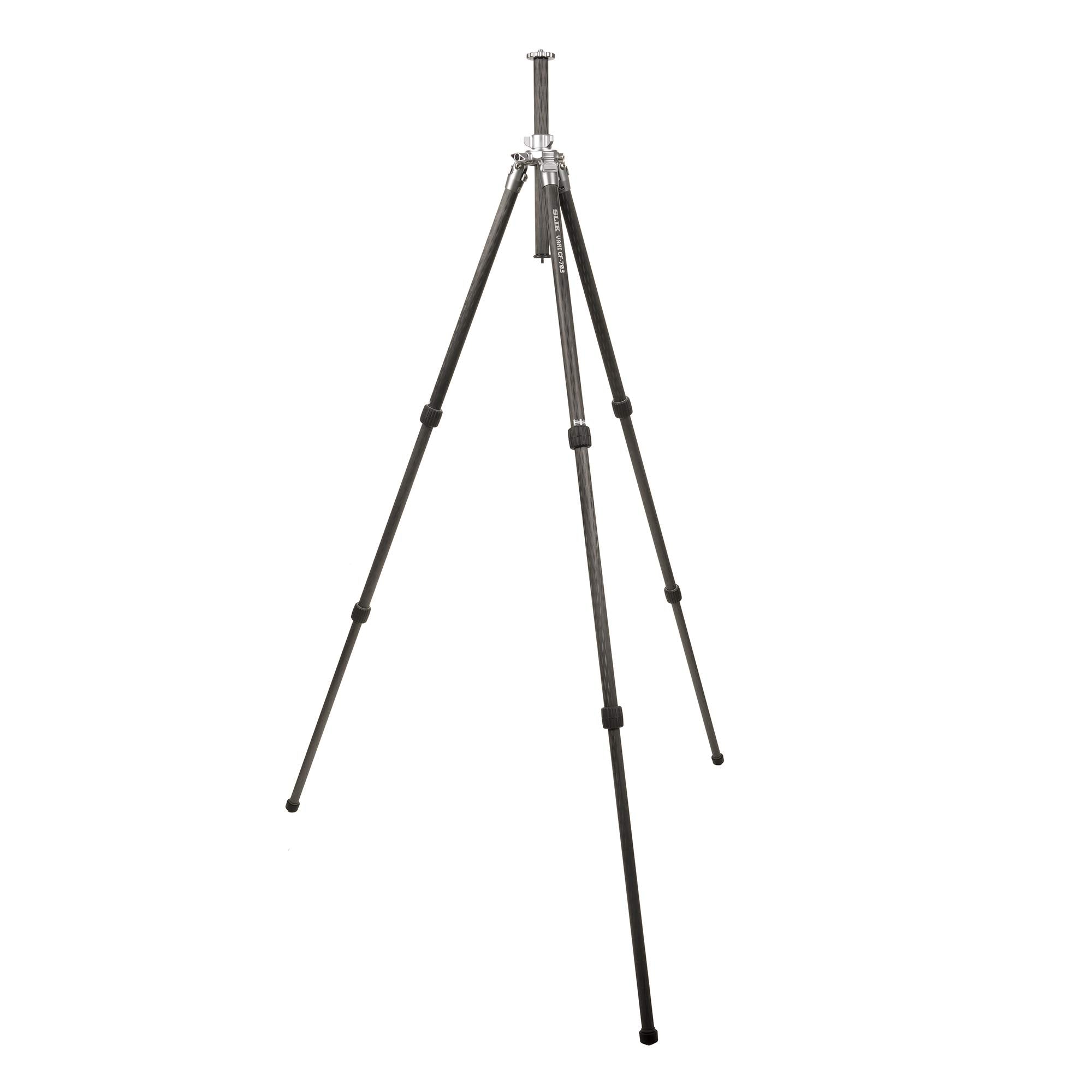 SLIK Pro VARI CF-703 Carbon Fiber Tripod Kit - 3-Section, Grey, Model 615-928