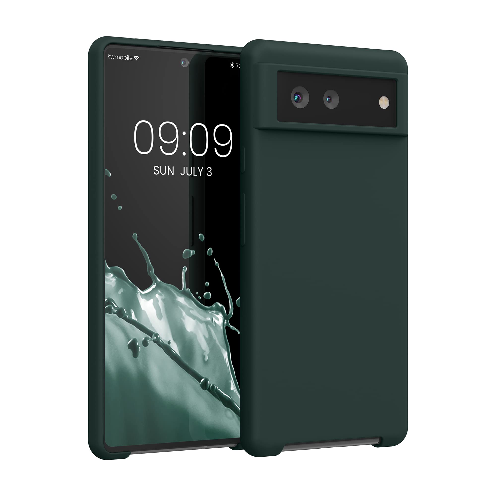 kwmobile Case Compatible with Google Pixel 6 Case - TPU Silicone Phone Cover with Soft Finish - Moss Green