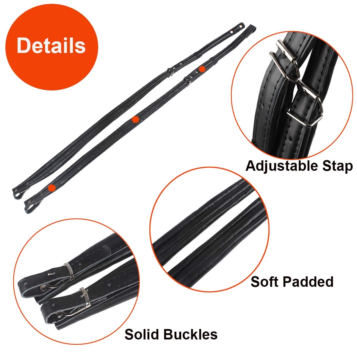 Yunnlezt Accordion Strap Padded Bass Accordion Pu Leather Shoulder Harness Straps Adjustable Belt For 16 120 Bass Accordion Musi
