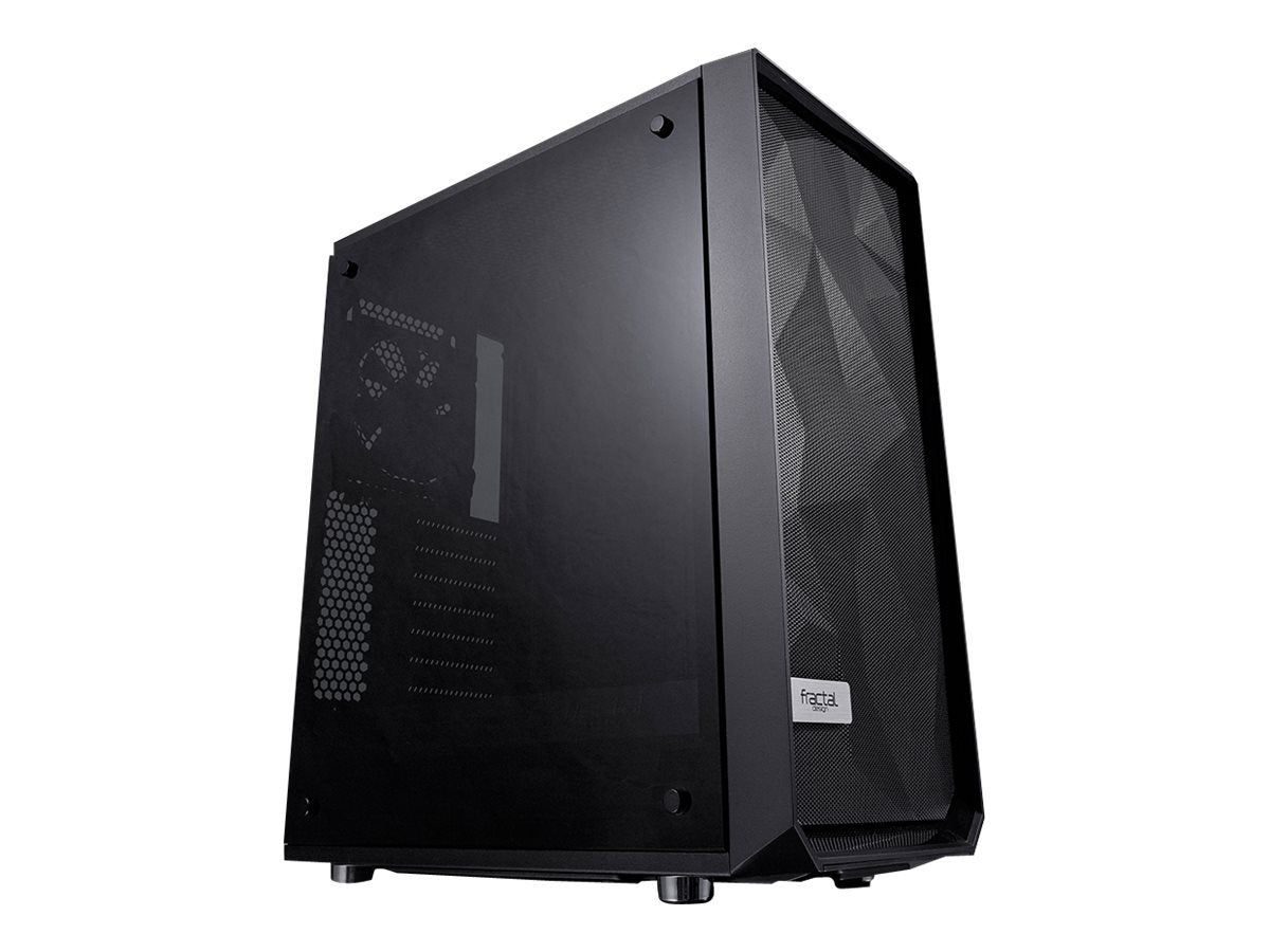 Fractal Design Meshify C - Compact Computer Case - High Performance Airflow/Cooling - 2X Fans Included - PSU Shroud - Modular In