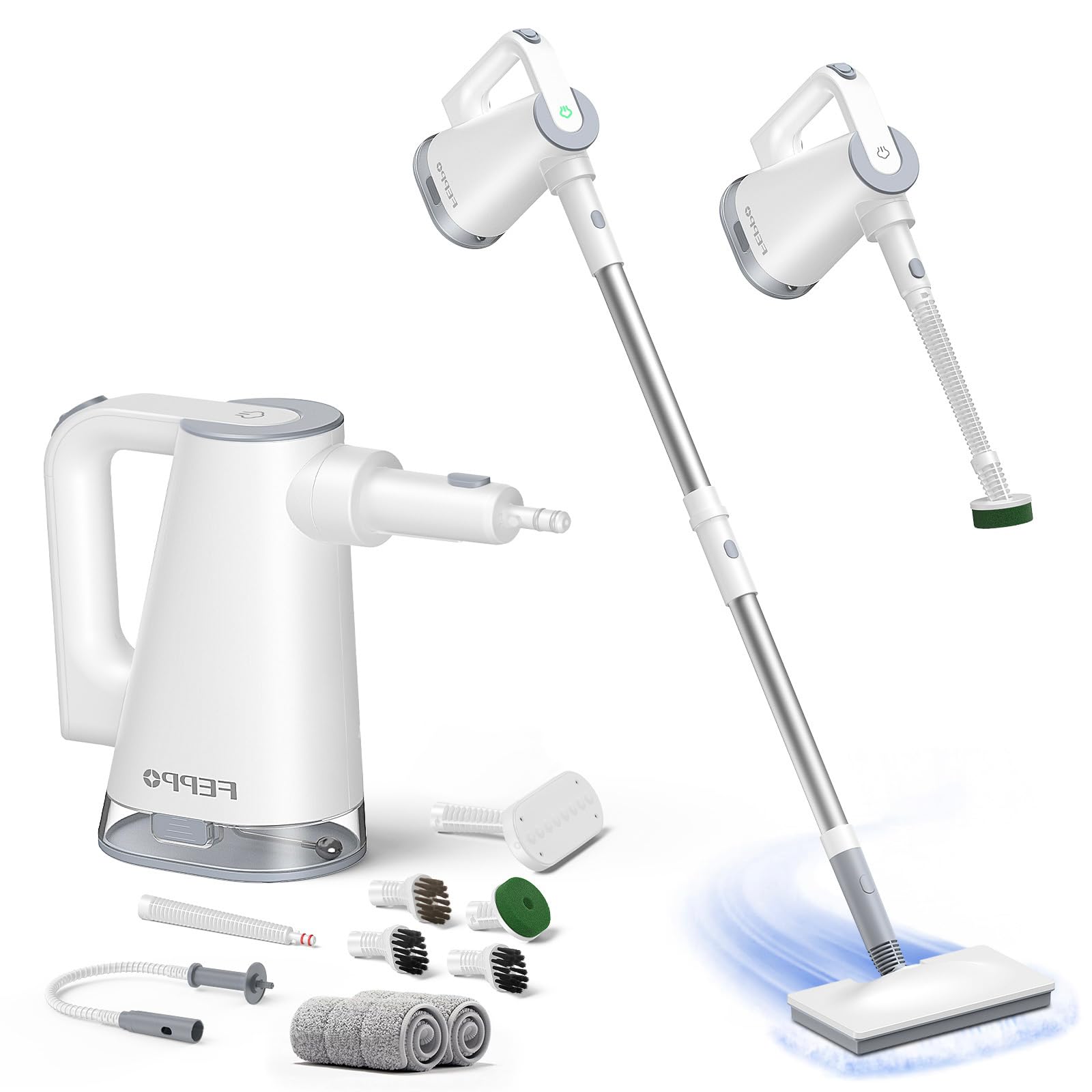 FEPPO Steam Mop & Detachable Handheld Steam Cleaner for Home and Floor