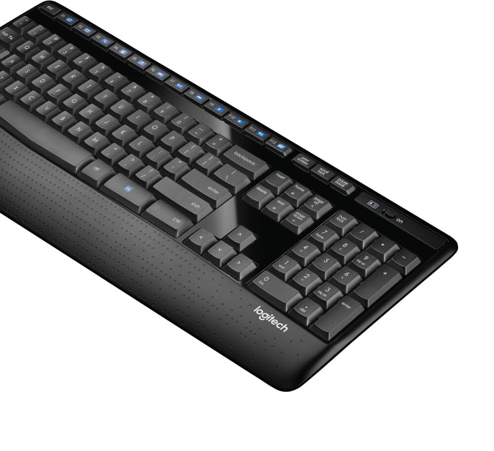 Logitech K345 Wireless Keyboard   Full Sized Keyboard With Palm Rest, 2.4 Ghz Wireless Usb Receiver   For Pc, Laptop