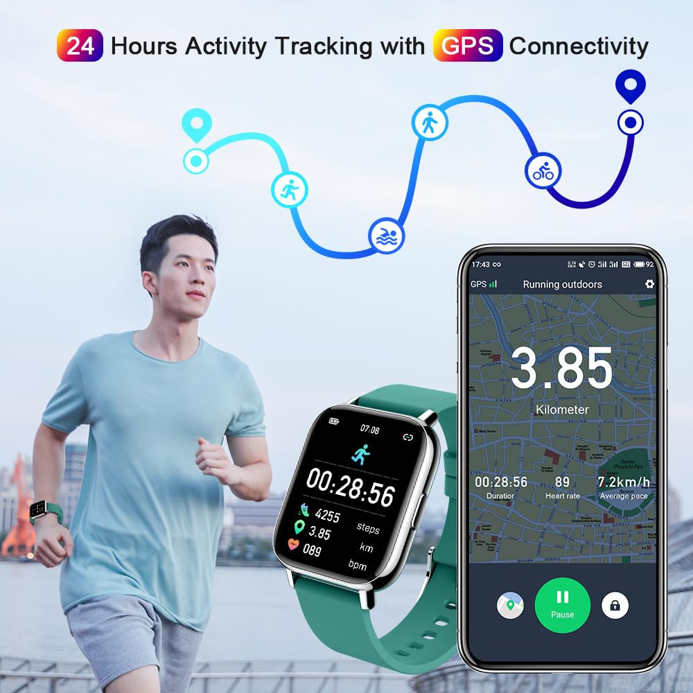 Jugeman Smartwatch For Men, Smart Watch For Women Heart Rate Sleep Monitor