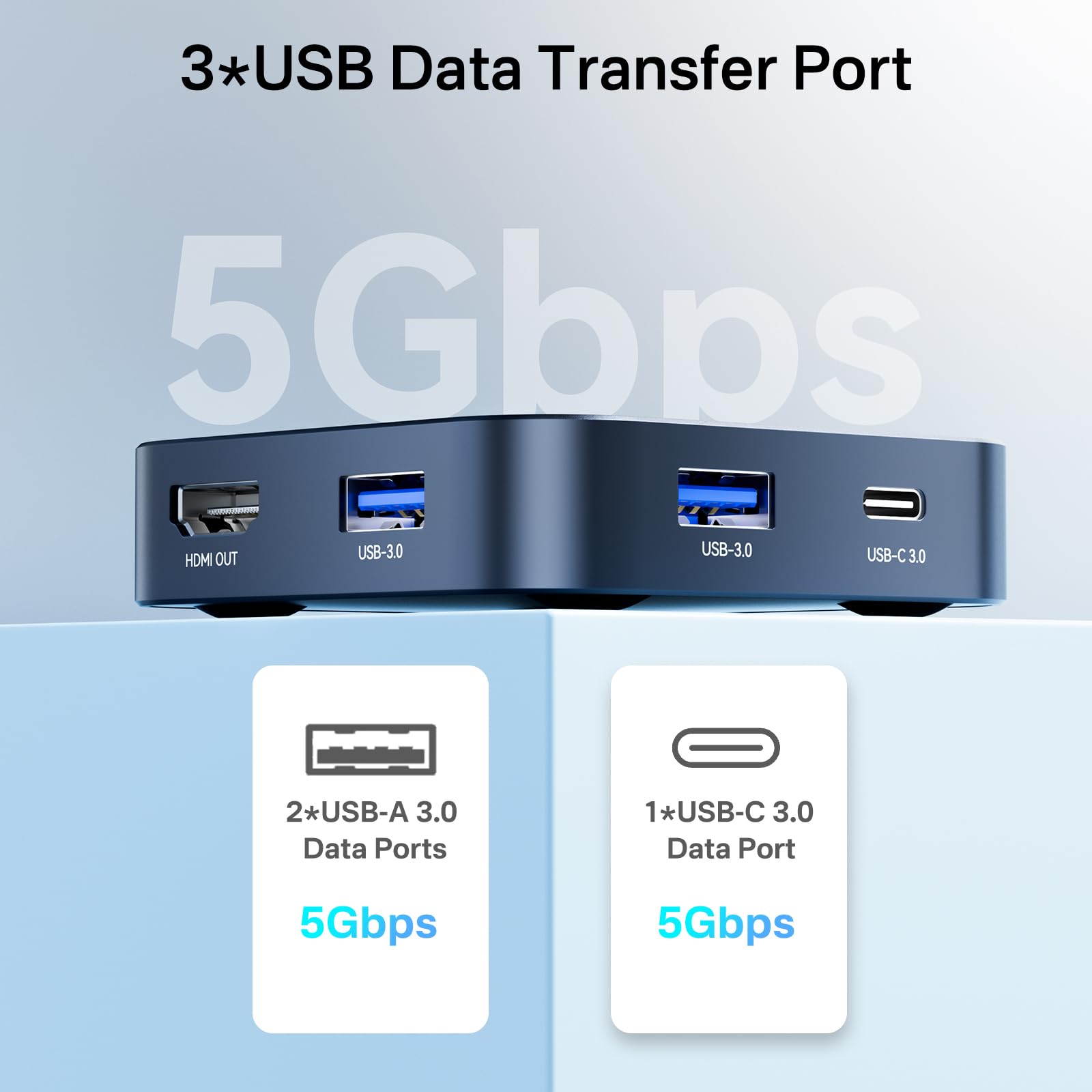 ACASIS 2-in-1 Capture Card & Docking Station for Nintendo Switch, 1080P 60FPS, Red/Blue, 2 USB-A 3.0 Ports for Streaming