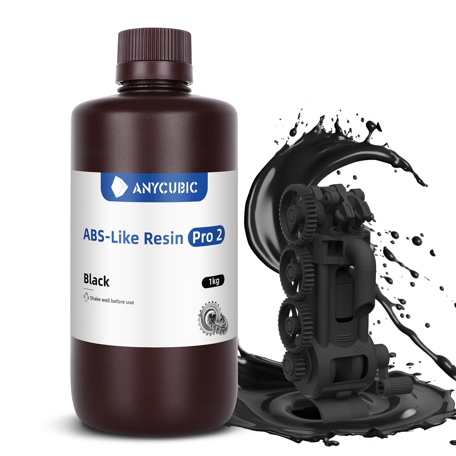 ANYCUBIC ABS-Like Resin Pro 2, Upgraded 8K 3D Printer Resin with Enhanced Strength and Toughness, High Precision, Low Odor, Wide