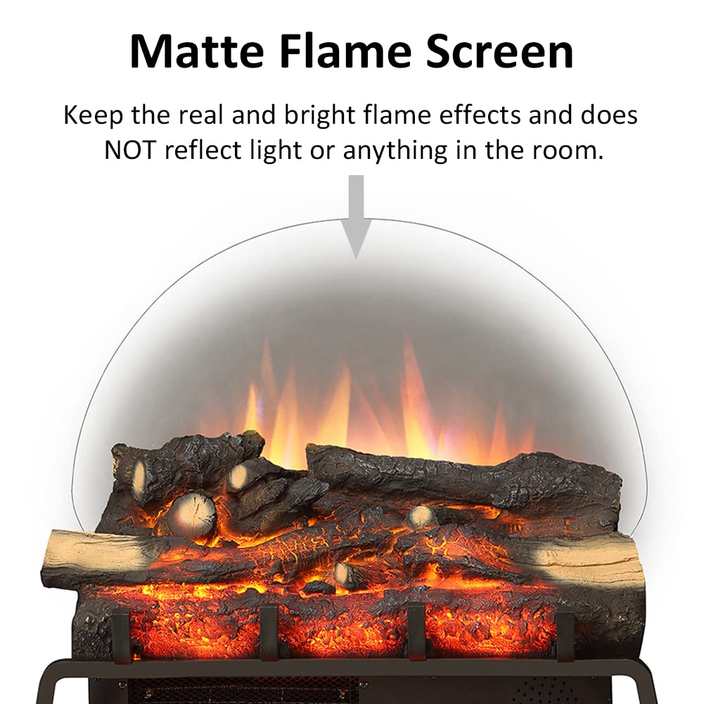 Legendflame 23'' W Free Standing Electric Fireplace Log Set (Ef290), Fireplace Insert, Heater 750W/1500W, Crackling Sound, Remot