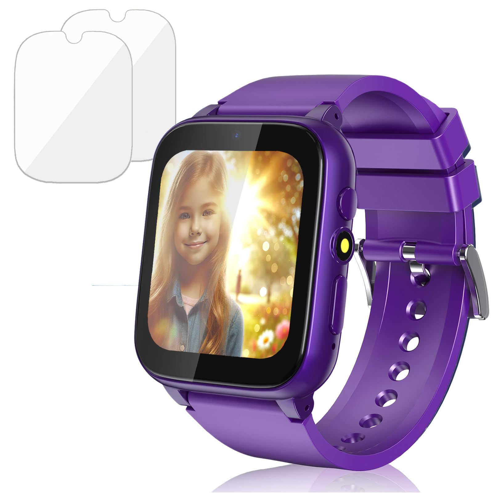 Goodatech 1.69'' Smart Watch For Kids 4 12 Years Boys Girls, 26 Puzzle Games,Hd Camera,Video Music Player,Pedometer,Flashlight,A