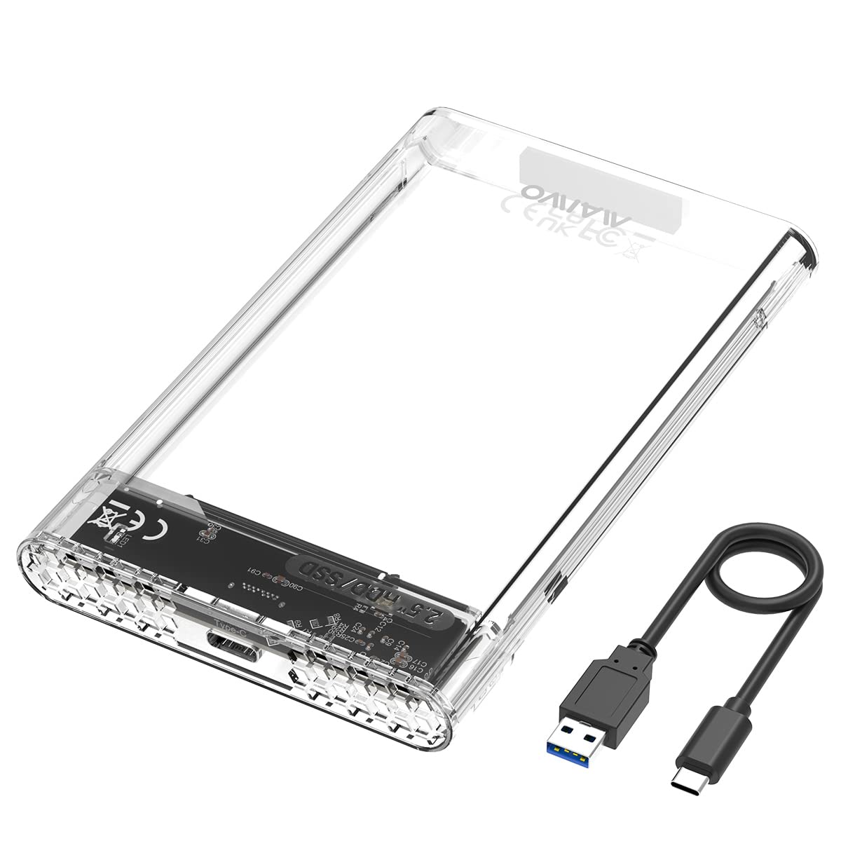 Maiwo External Hard Drive Enclosure For 7Mm 9.5Mm 2.5 Inch Sata Ssd/Hdd, 5Gbps Usb C To Sata Adapter Storage Case, 6Tb Capacity