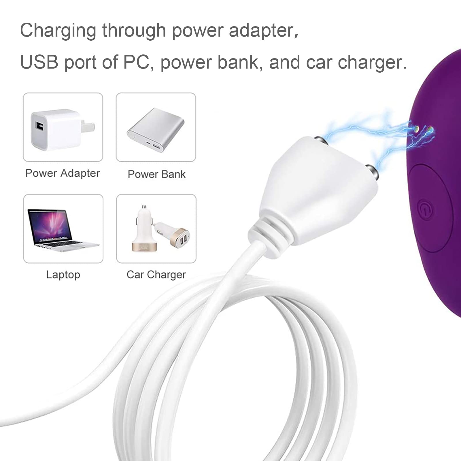 Sexbay Original Replacement Dc Charging Cable Usb Cord For Rechargeable Wand Massagers Charger/Magnetic Charger