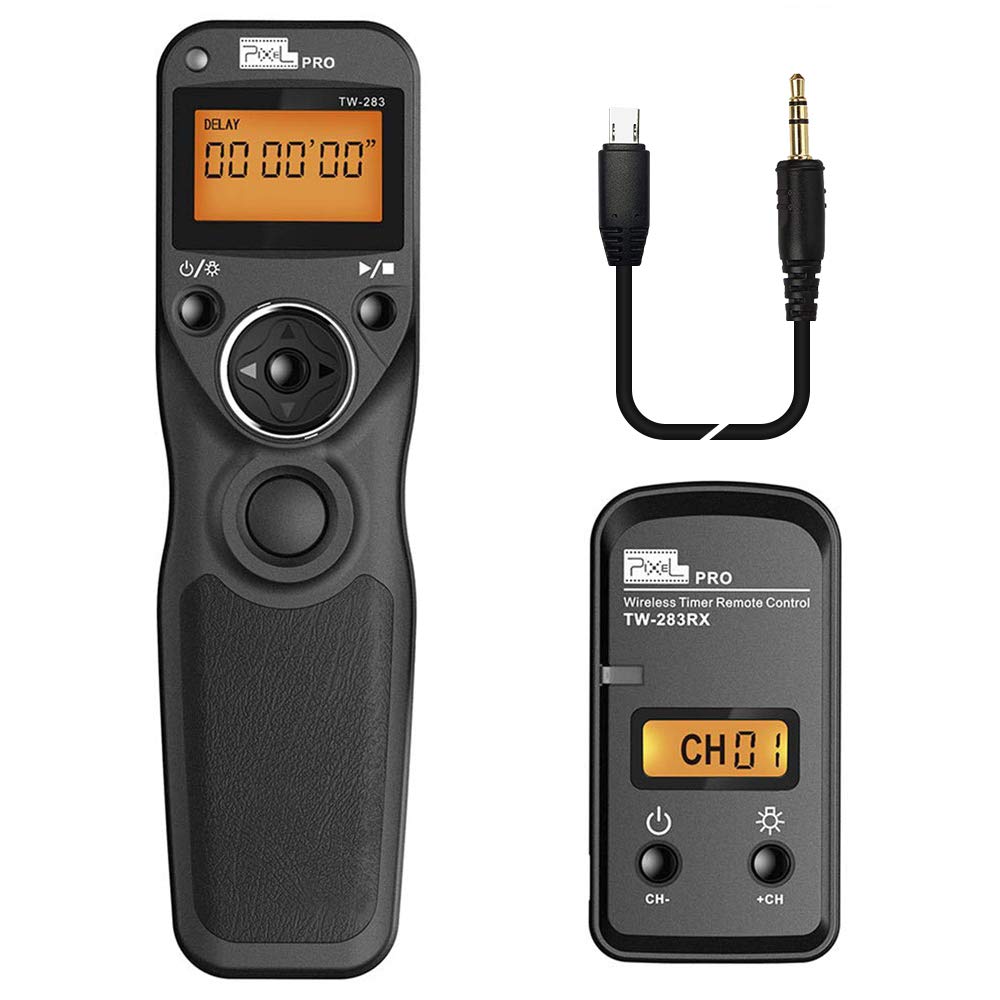 Wireless Remote Commander Shutter Release Cable Timer Pixel TW-283 S2 Wired Shutter Release Cable Compatible for Sony Alpha a7, 