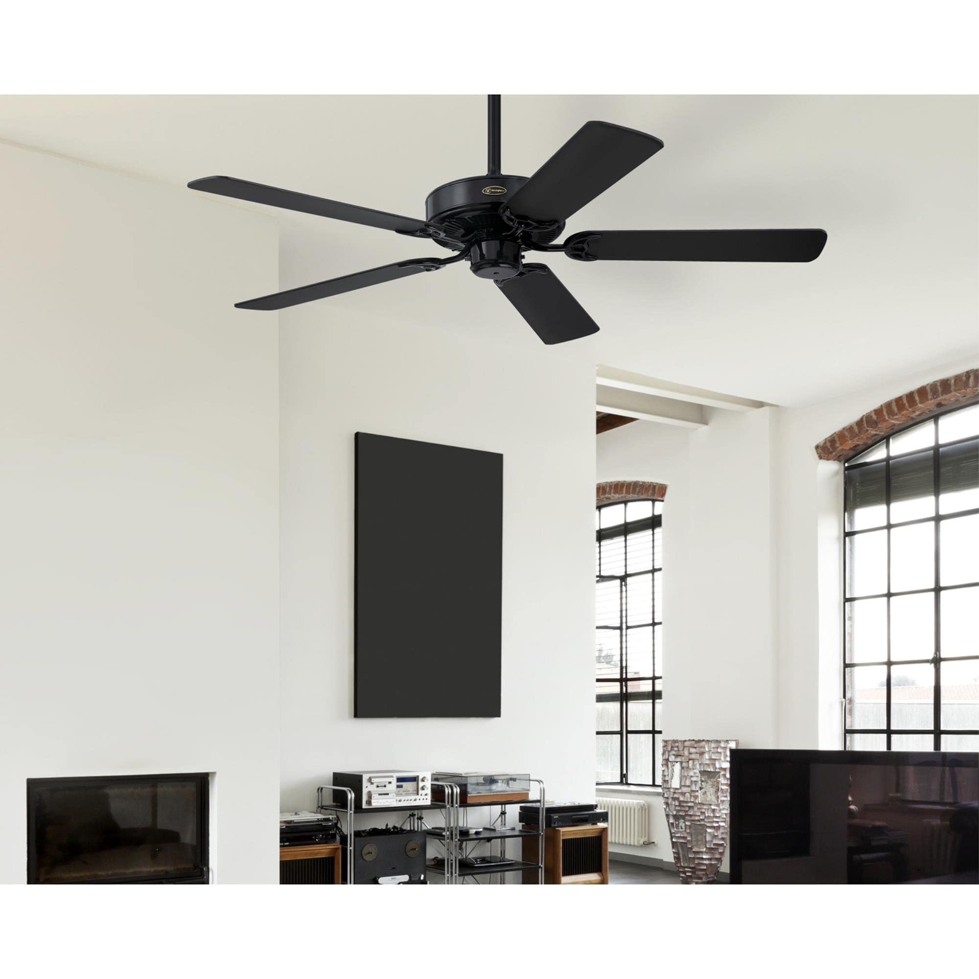 Westinghouse 7303800 Contractor'S Choice Ceiling Fan, 52'', Black