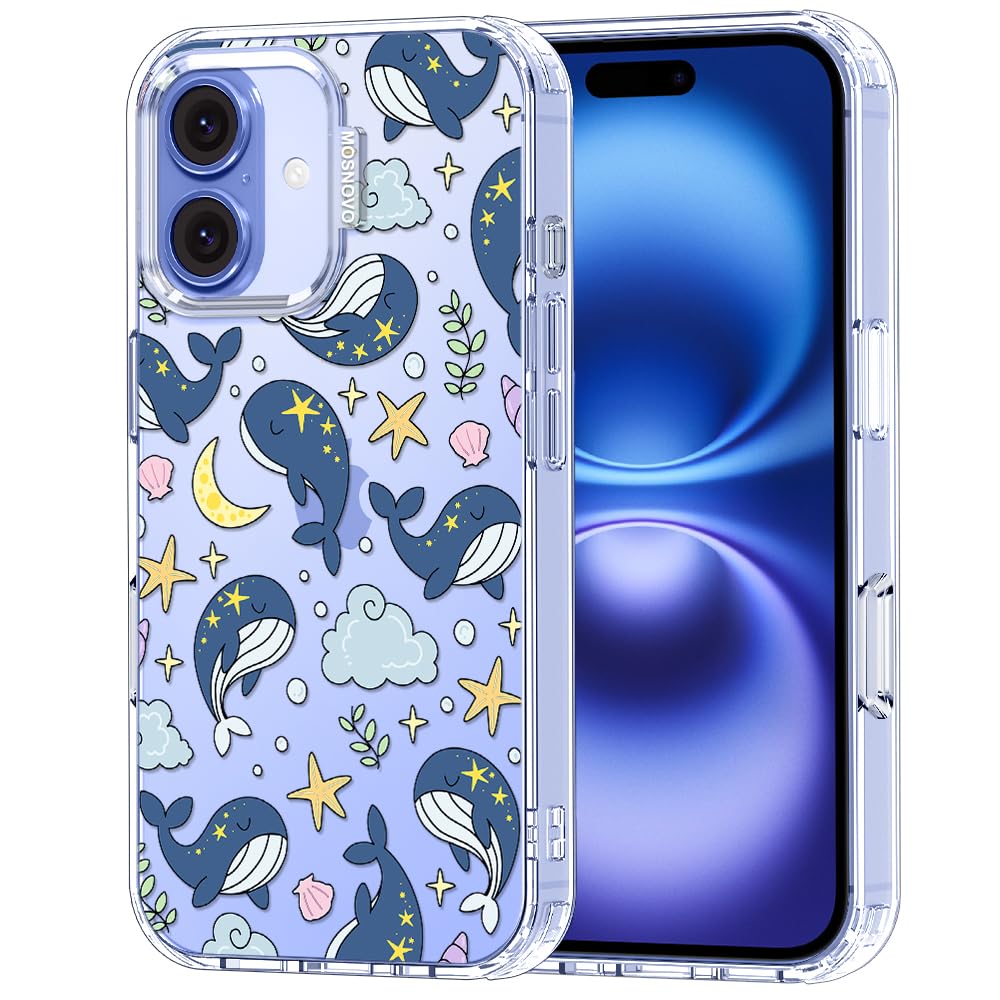 MOSNOVO for iPhone 16 Plus Case, Shockproof Military-Grade Protection 6.6ft Drop Tested, Clear Phone Case for iPhone 16 Plus, Mo