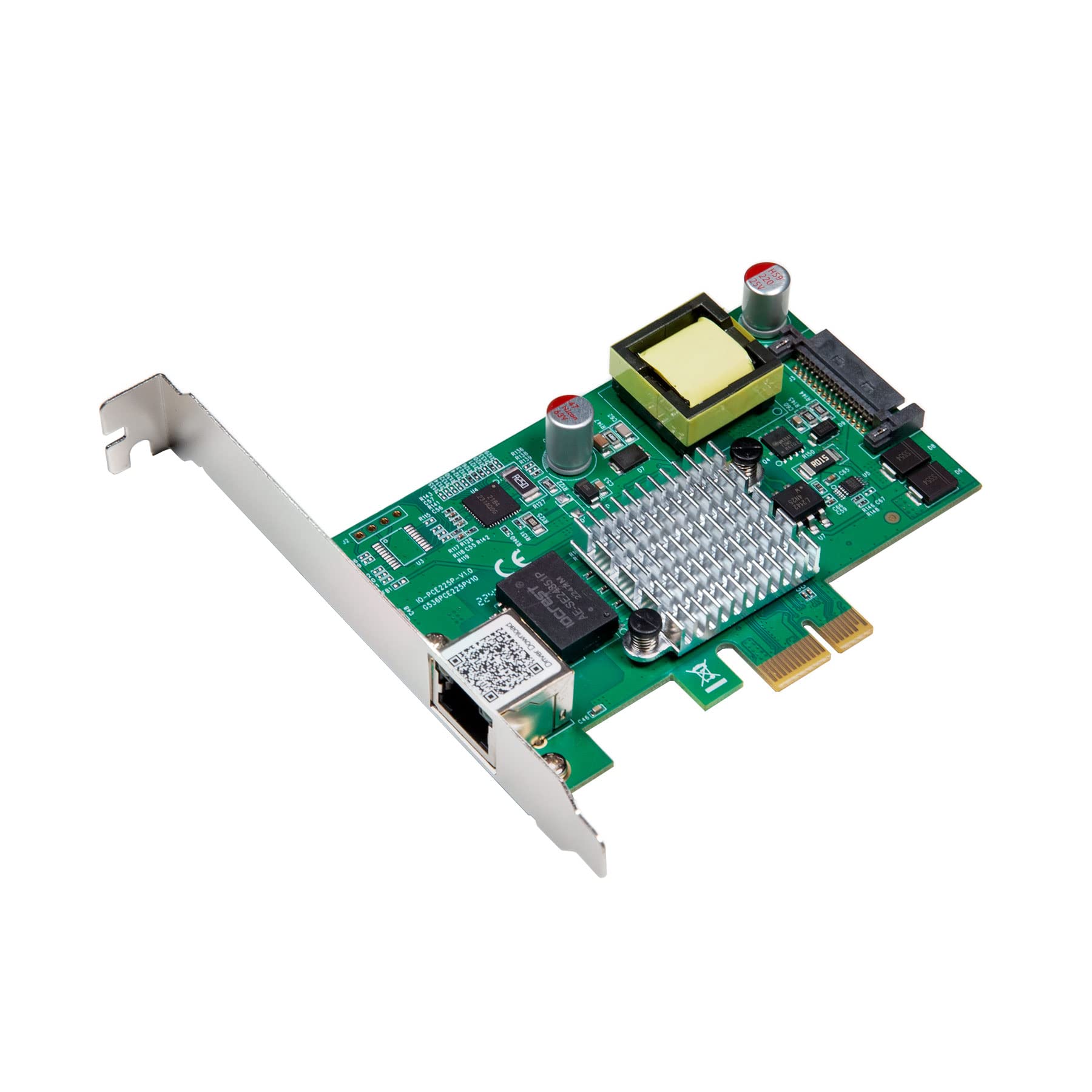 Io Crest 2.5 Gigabit Poe+ Pci E X1 Ethernet Network Card