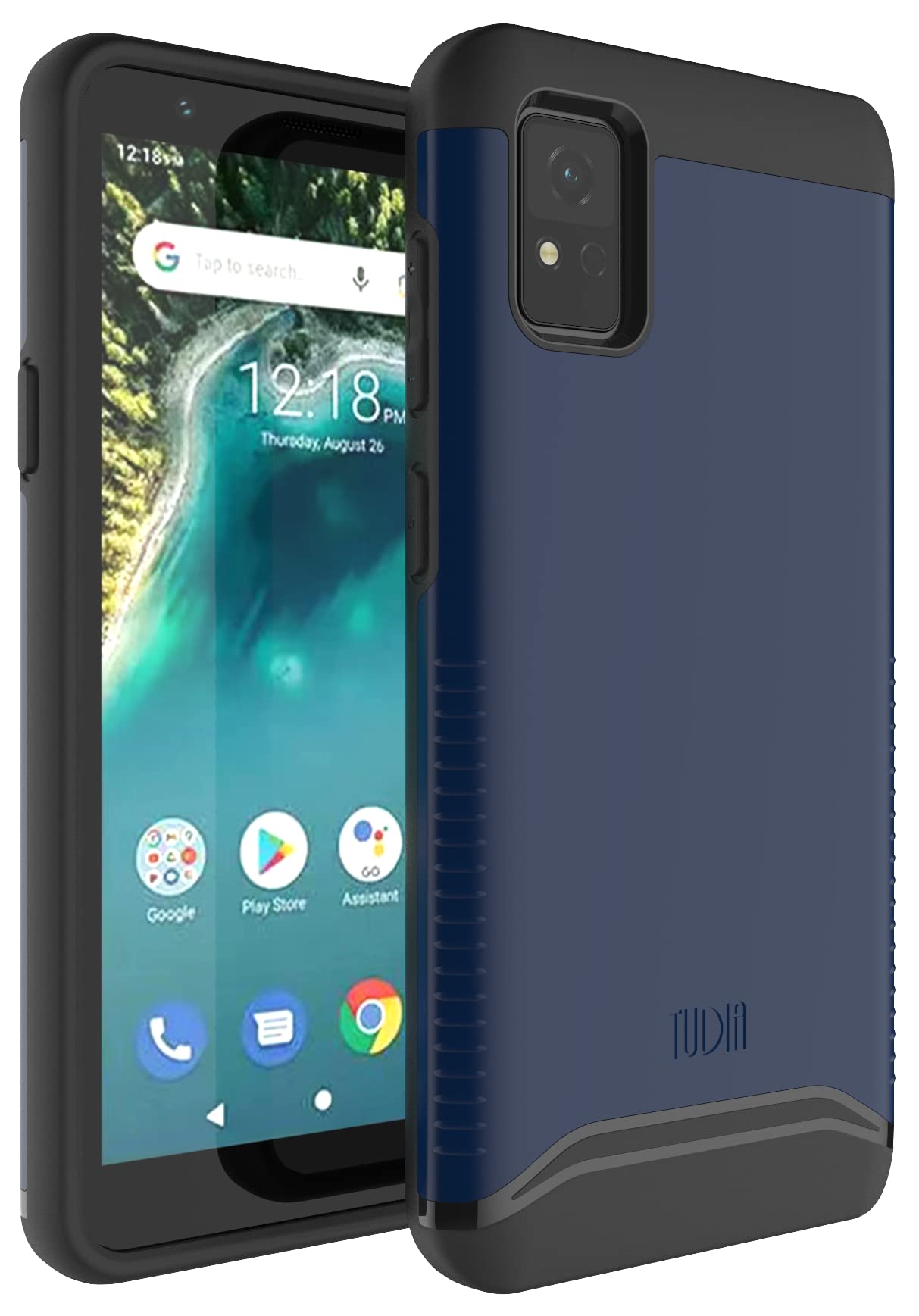 Tudia Dualshield Designed For Zte Avid 589 Case, [Merge] Shockproof Military Grade Dual Layer Heavy Duty Slim Hard Protective Ca