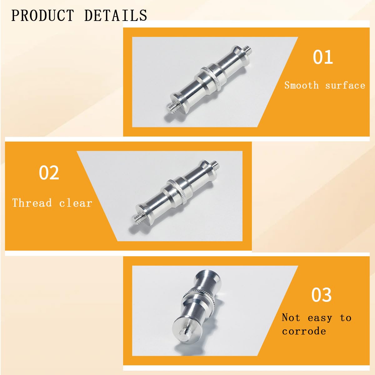 4 Pieces Standard 1/4 To 3/8 Inch Metal Male Convertor Threaded Screw Tripod Adapter Spigot Stud For Flash Holder, Studio Light