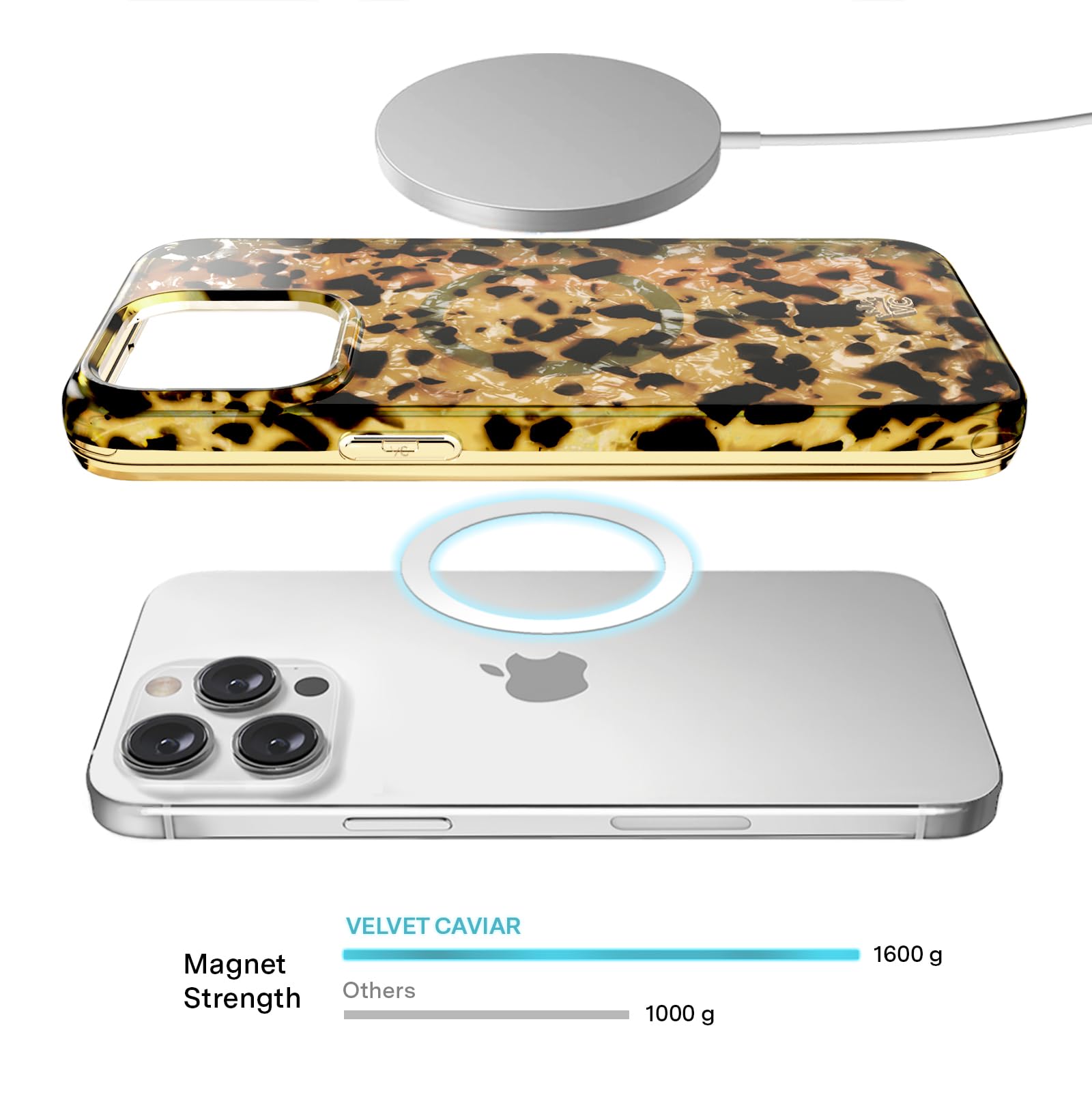 Velvet Caviar Tortoise Shell Phone Case For Iphone 15 Pro Max   Compatible With Magsafe   Luxury Designer Cases [8Ft Drop Tested