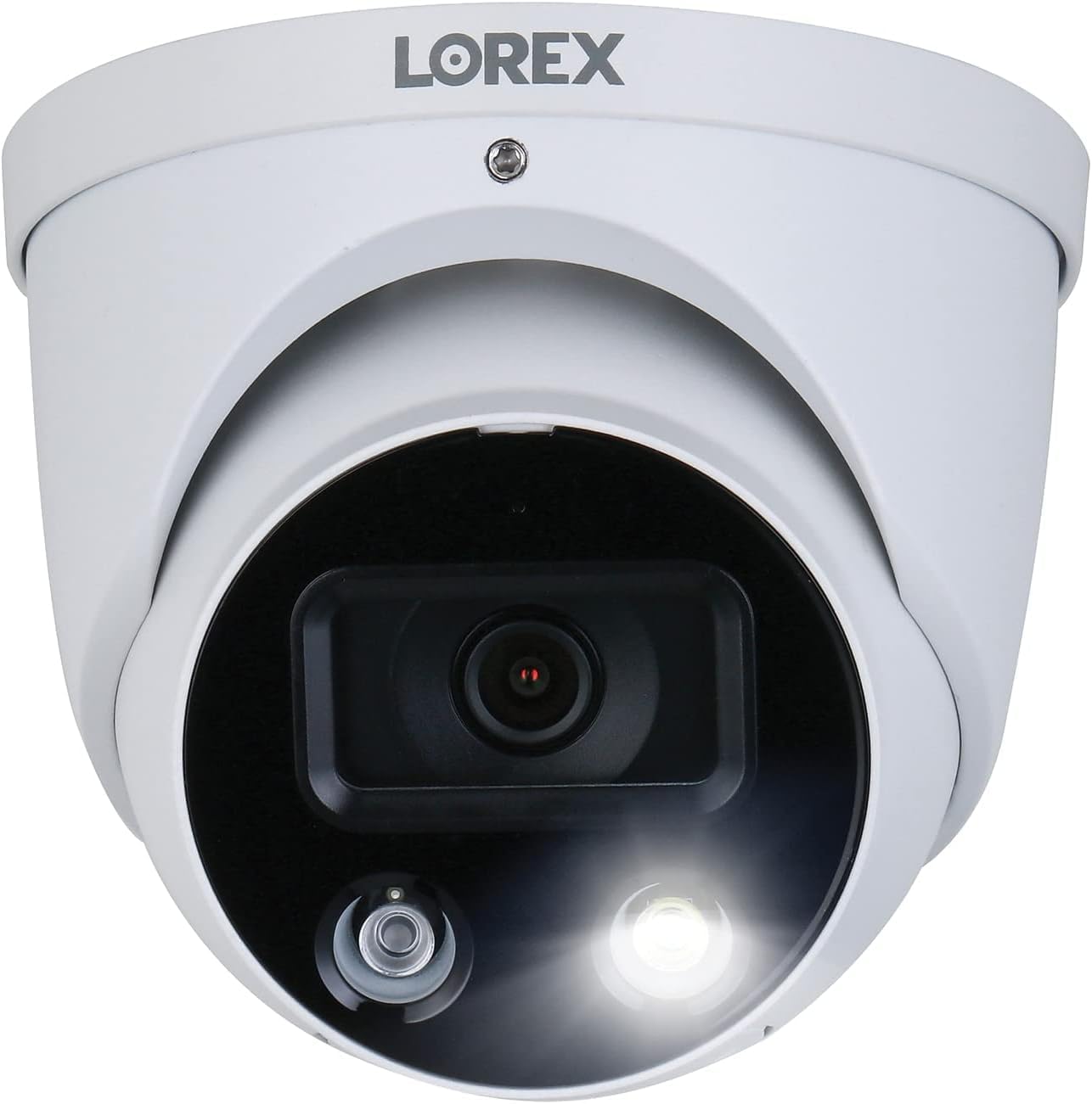 Lorex 4K Ultra Hd Poe Outdoor Metal Dome Add On Security Camera   8Mp, 2.8Mm Fixed Lens, Smart Deterrence, Smart Motion Detectio