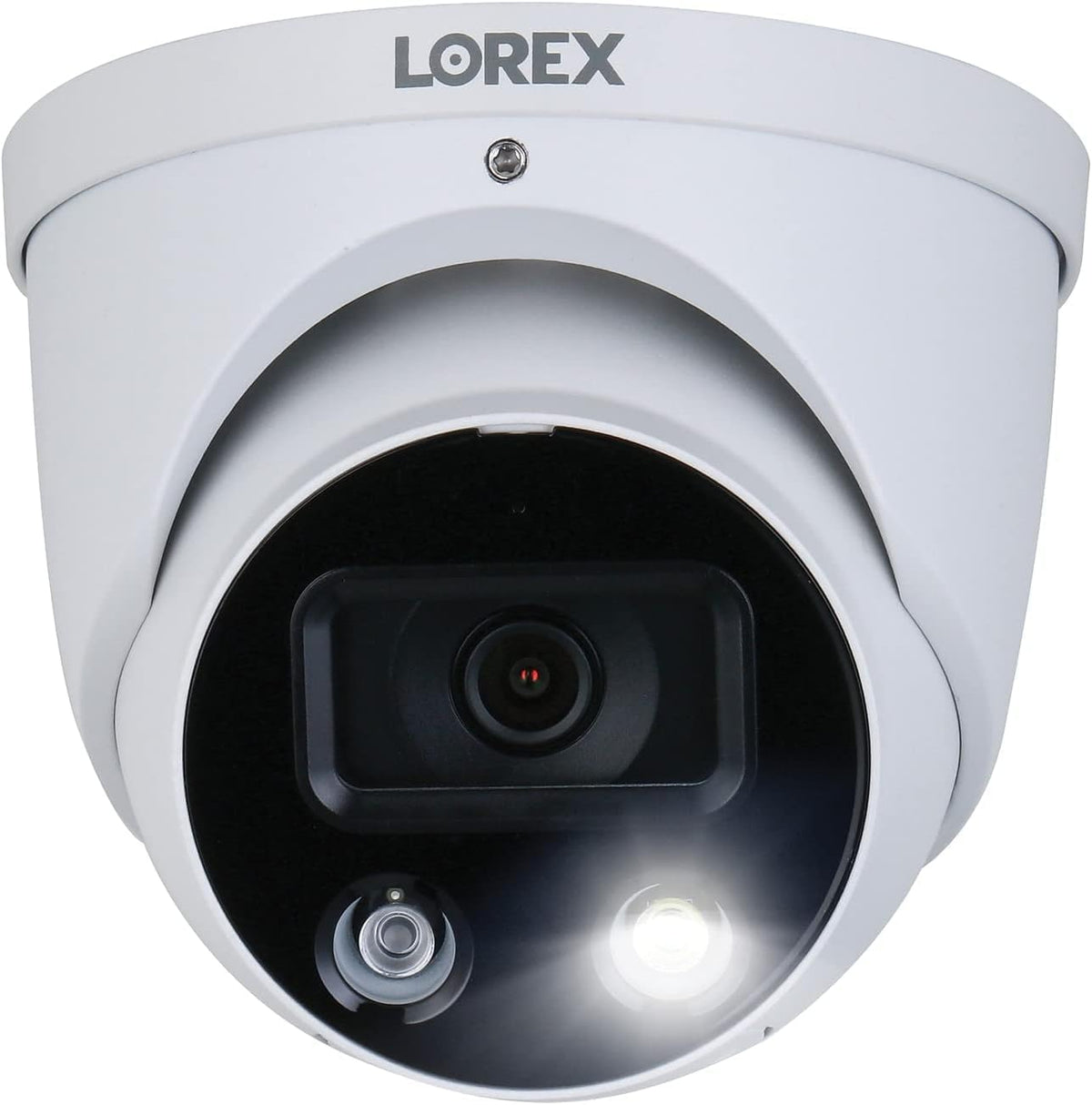 Lorex 4K Ultra HD PoE Outdoor Metal Dome Add-On Security Camera - 8MP, 2.8mm Fixed Lens, Smart Deterrence, Smart Motion Detectio