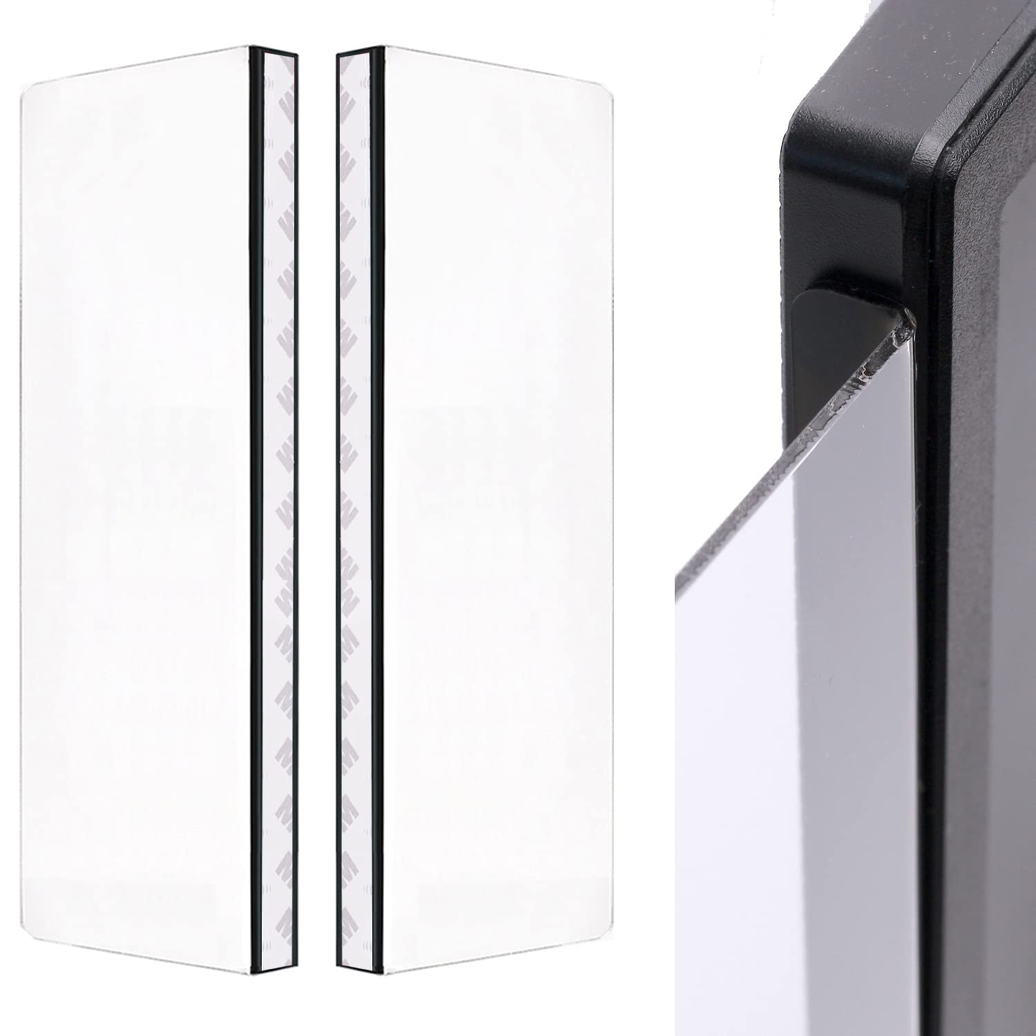 2 Pcs Computer Monitor Memo Board For Frameless Monitors,11.8 X 3.15 Inch Monitor Sticky Note Holder Computer Monitor Message Bo