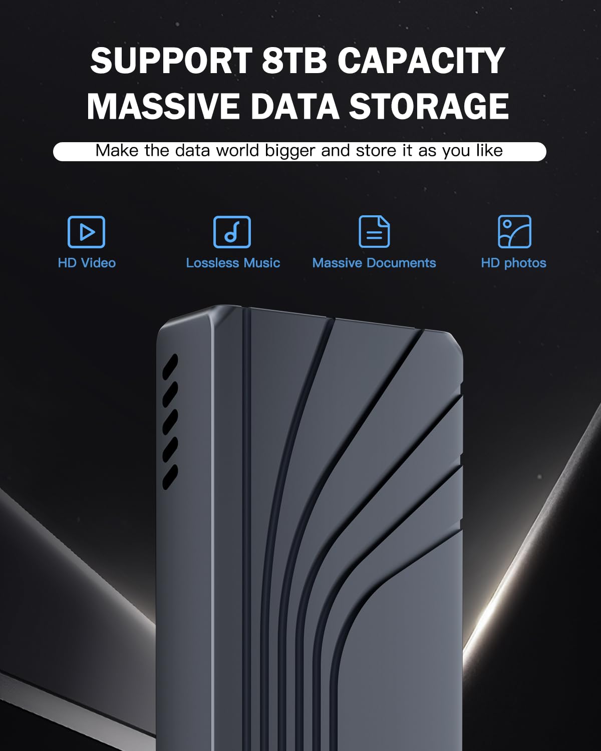 40Gbps M.2 Ssd Enclosure, Thunderbolt Nvme Enclosure With Cooling Fan, Ssd External Hard Drive Enclosure, M.2 Enclosure Support