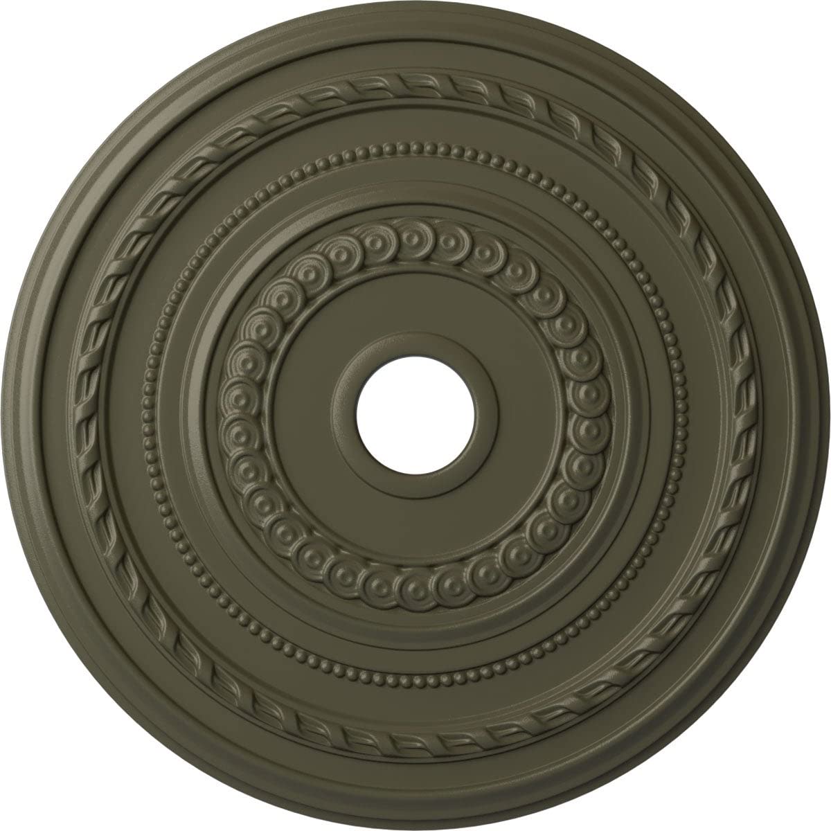 Ekena Millwork Cm25Cobmc Cole Ceiling Medallion, 25 3/8''Od X 3 3/8''Id X 1 3/8''P, Hand Painted Burnished Mahogany Crackle