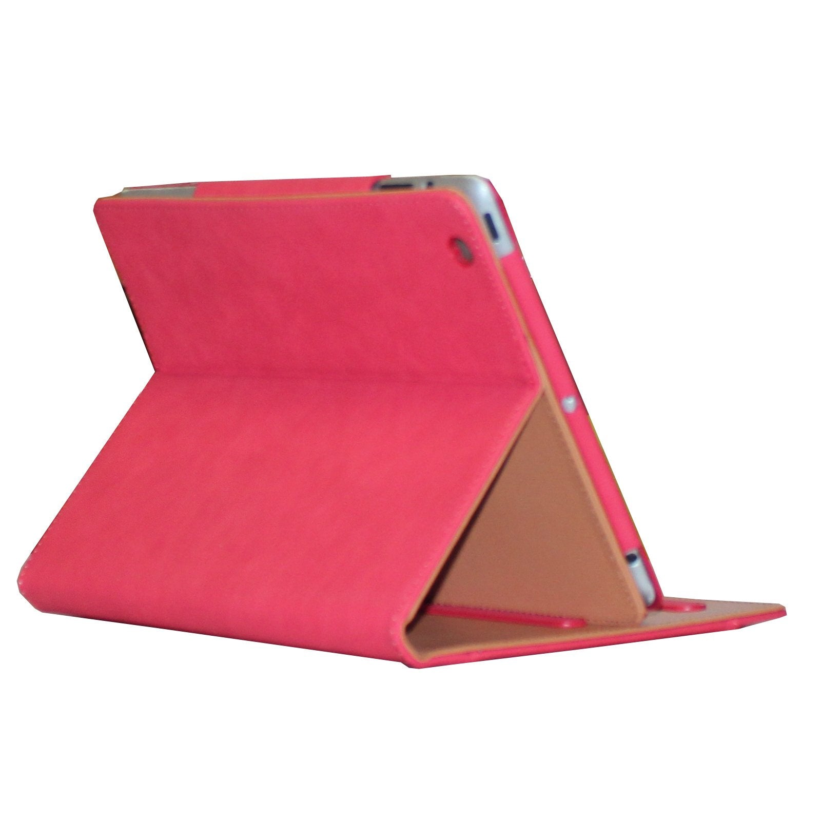 Jytrend Case For Ipad 2/ Ipad 3/ Ipad 4, Multi Angle Viewing Stand Leather Folio Smart Cover With Pocket, Auto Wake Sleep For Ipad 2/3/4 A1395 A1396 A1397 A1403 A1416 A1430 A1458 A1459 A1460 (Pink)
