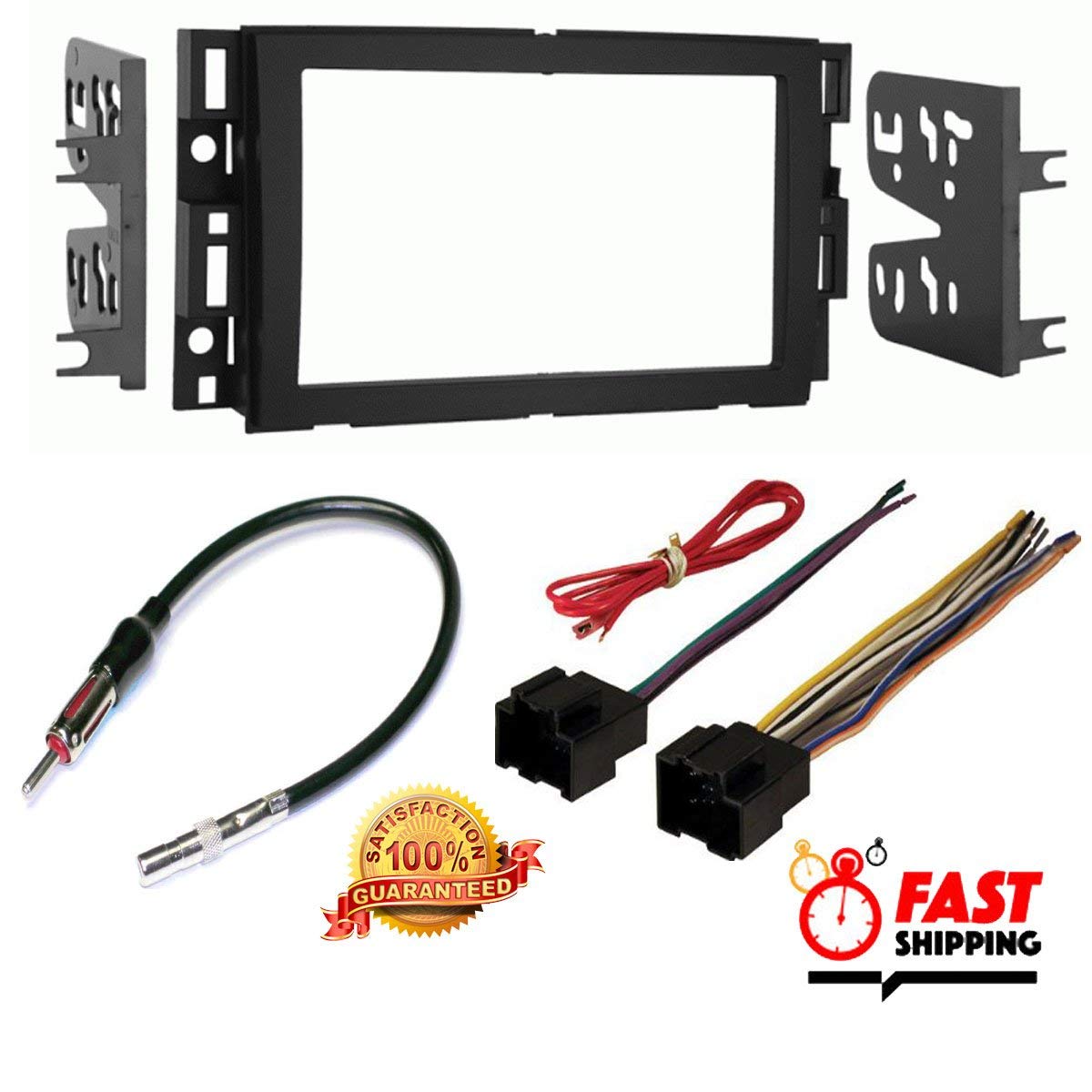 American Terminal Atgmk 351 Fits Compatible With Pontiac 2005 2009 G6 Double Din Stereo Harness Radio Dash Kit