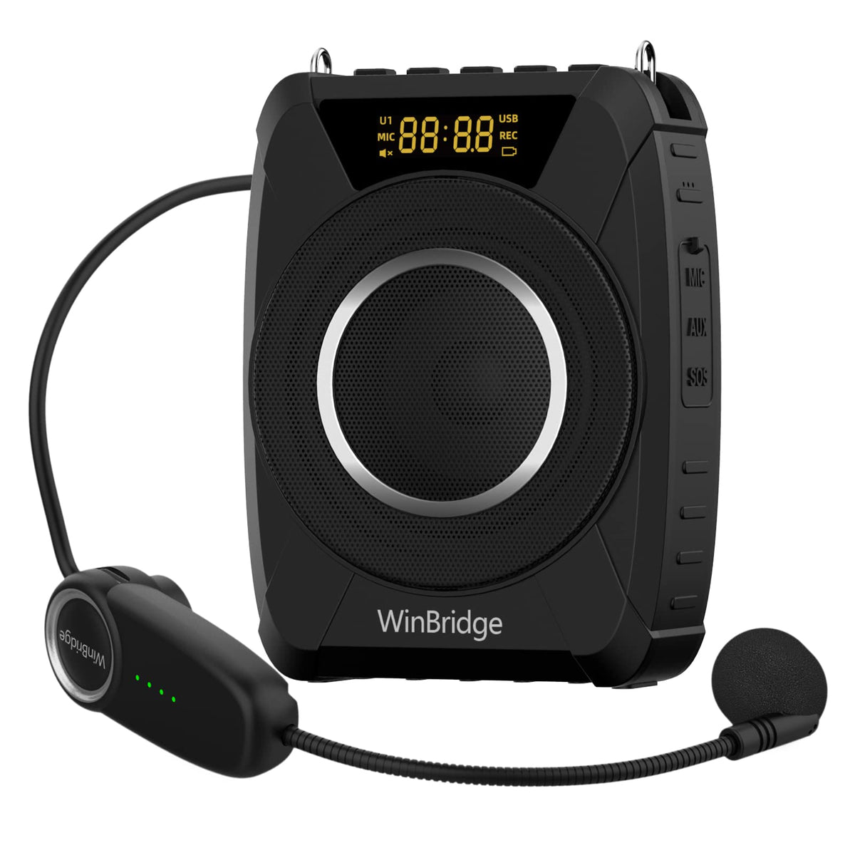 20W Bluetooth Voice Amplifier Wireless Microphone For Teachers, Portable Waterproof Voice Amplifier For Teaching, Speaking, Clas