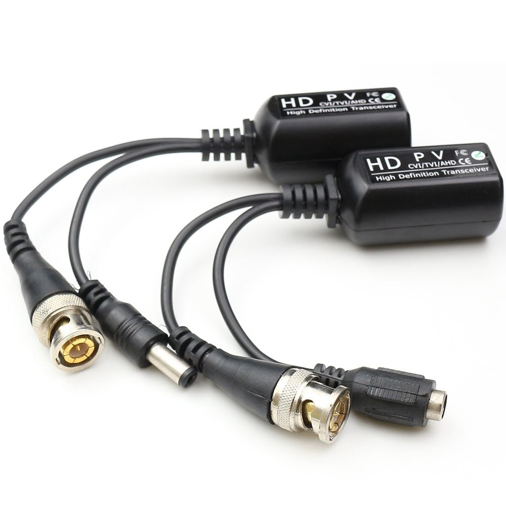 Anhan Pv/Pvd/Pva Passive Power Video Data Audio Balun Twisted Pair Utp Cable With Power Connector Hd Balun For 720P / 1080P Came