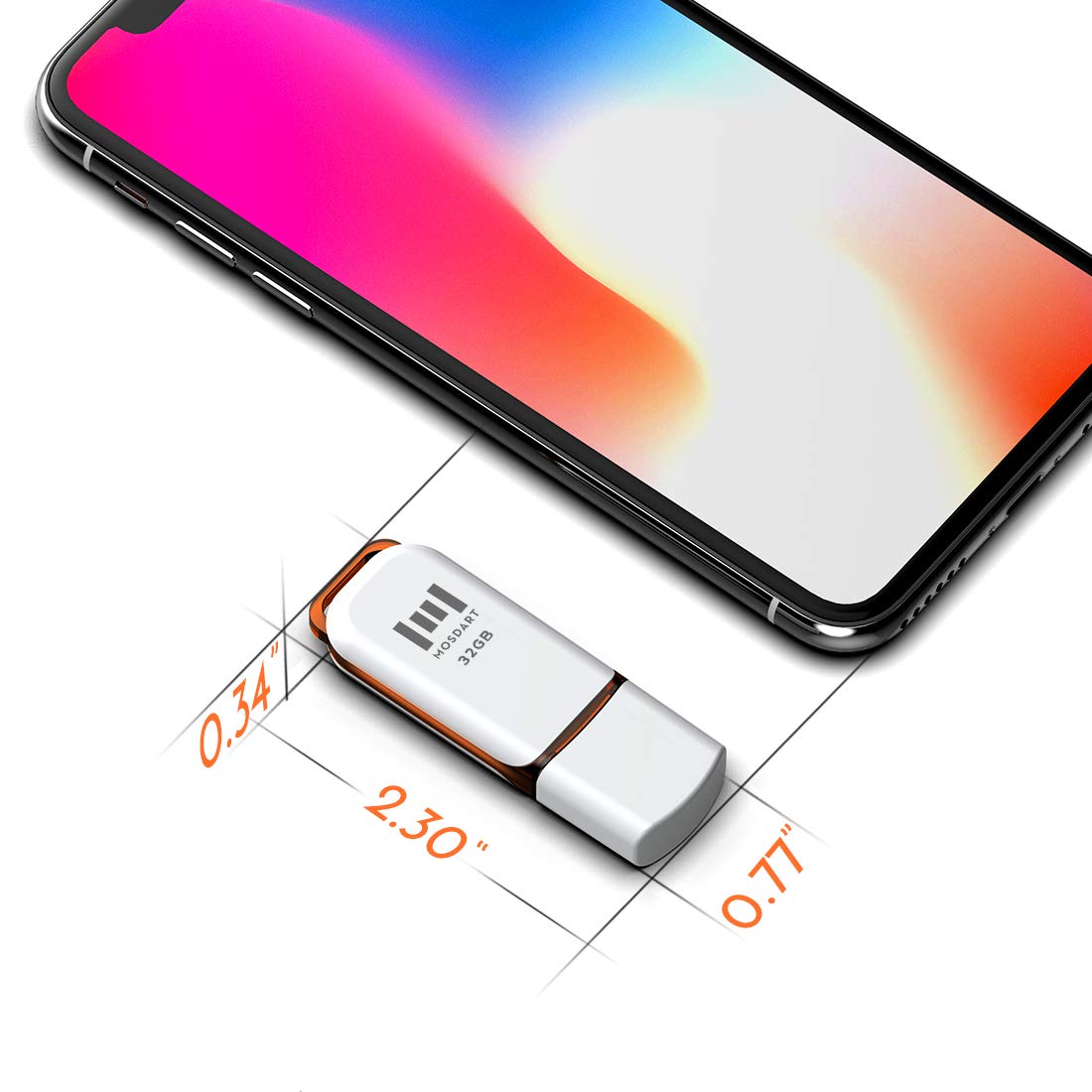 Mosdart 32Gb Usb 2.0 Fat32 Flash Drive 2 Pack 32 Gb Multipack Thumb Drives Jump Drive Memory Stick With Led Light And Lanyards F