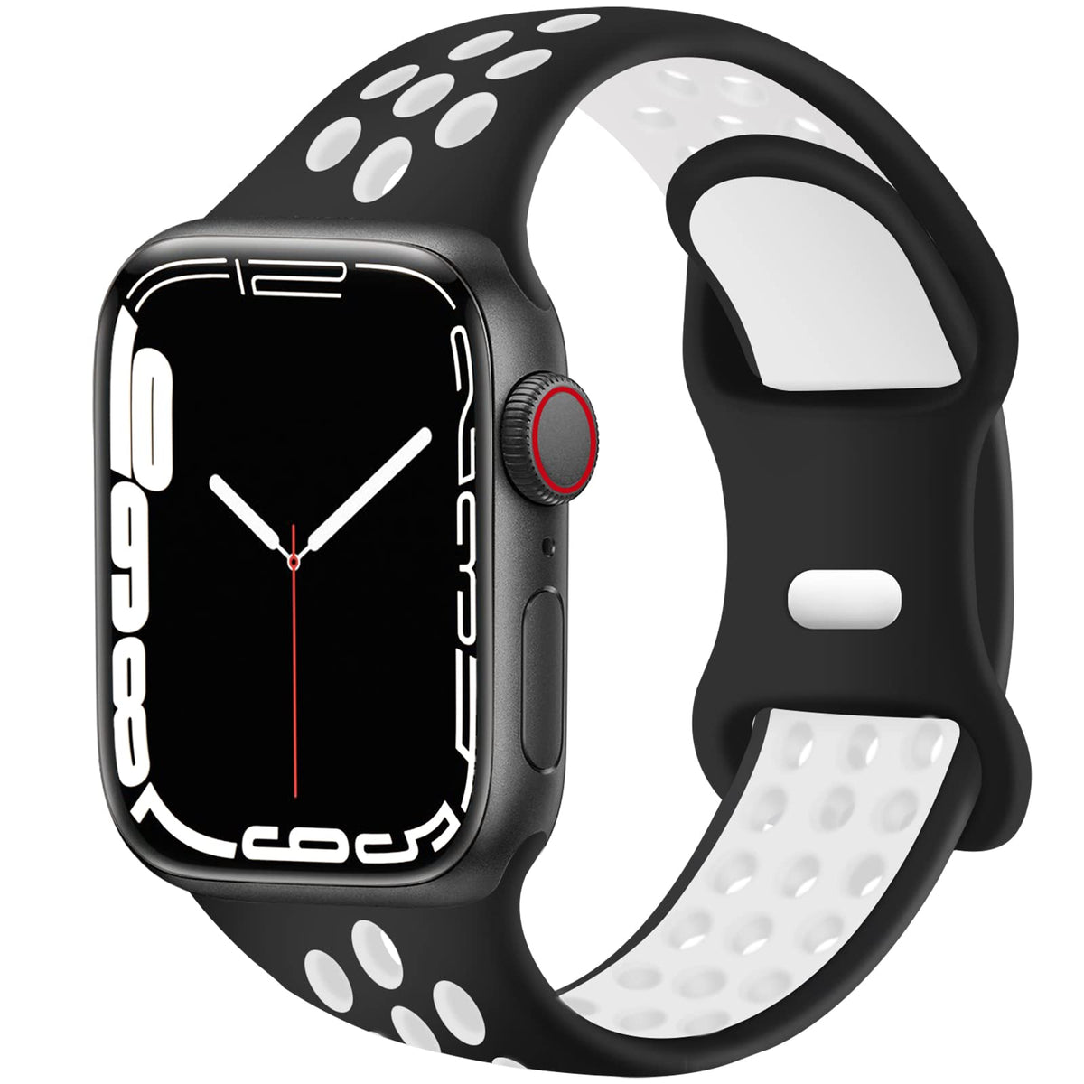 Sport Bands Compatible For Apple Watch Bands 42Mm Series 3/44Mm/45Mm/46Mm/49Mm,Soft Silicone Sport Women Men Replacement Strap C