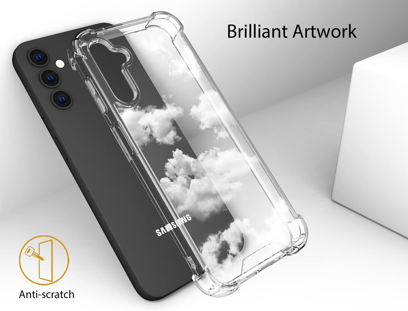 Topgraph Compatible With Samsung Galaxy S23 Plus Case Cute Clear For Women Girls, S23+ Designer Transparent Phone Cover Design