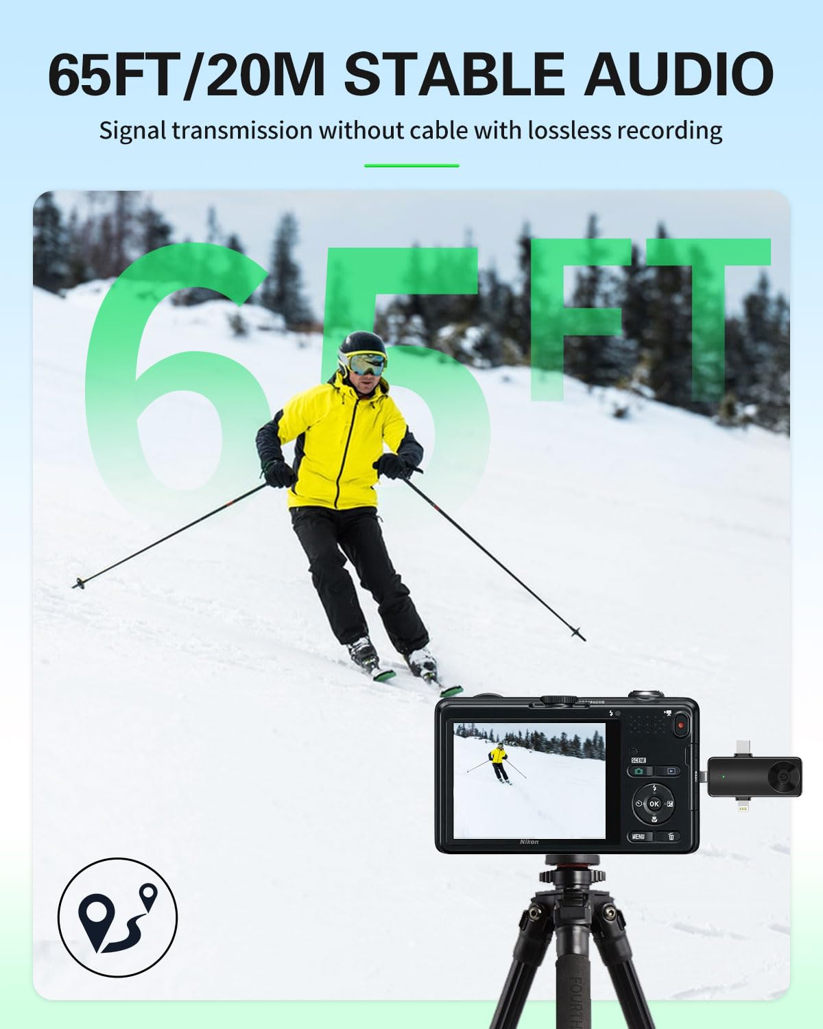 Microphone For Iphone, Wireless Mic For Iphone15 With Noise Reduction Chip, Mini Microphone For Recording Podcast Youtube, Tikto