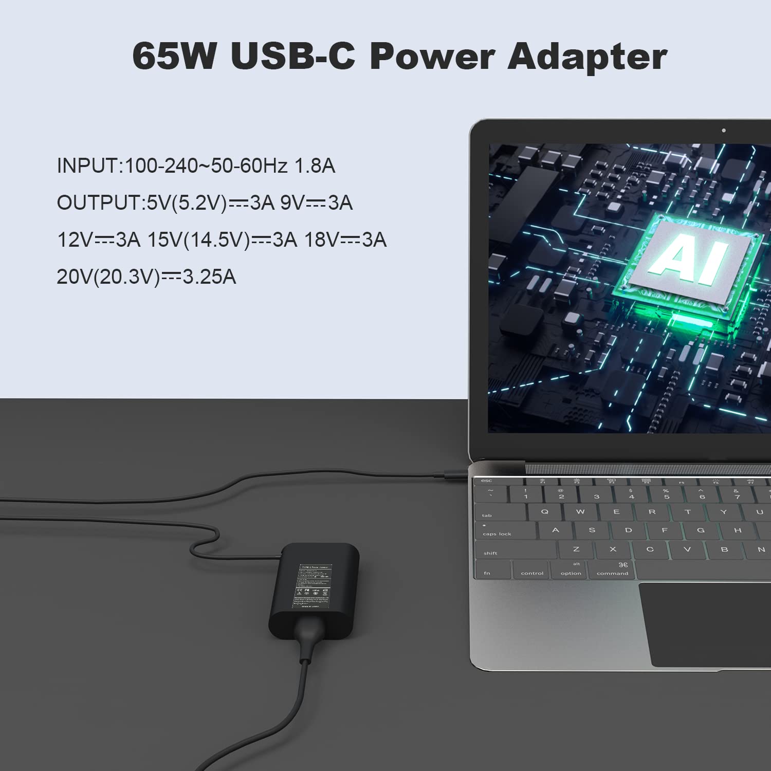 65W 45W Usb C Type C Laptop Charger Replacement For Dell Latitude 7275 7370 5420 5285 5290 5520 Xps 13 9250 9360 9365 9370 9380