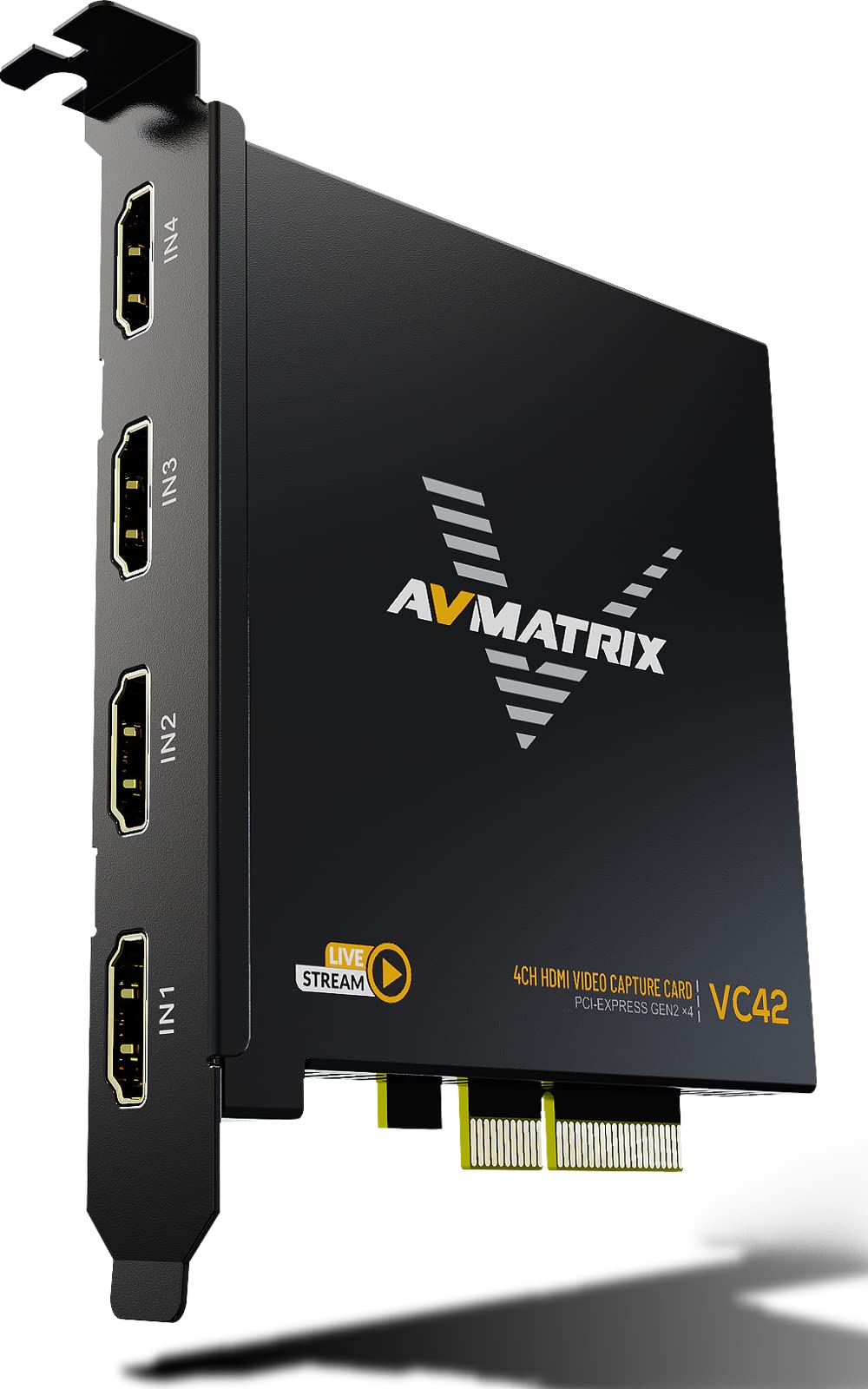 Avmatrix 1080P60 4 Pci E Capture Card Live Stream And Record With Ultra Low Latency On Ps5, Ps4 Pro, Xbox Series X/S, Xbox One X