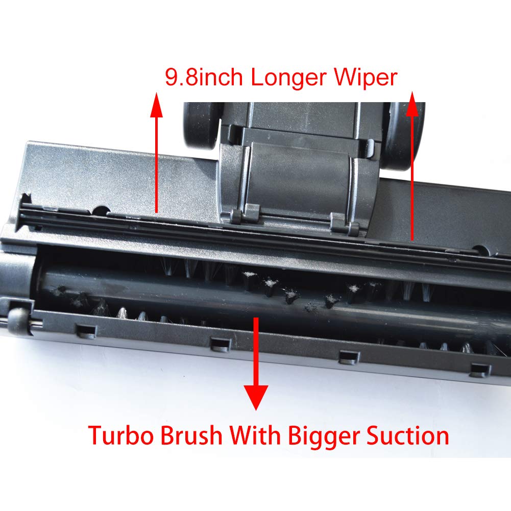 Ez Spares Brush Head Rlacement For Universal Vacuum,Turbo Floor Brush Head 1 1/4'' 32Mm,Longer Wiper Hardwood Flooring Big Wheel
