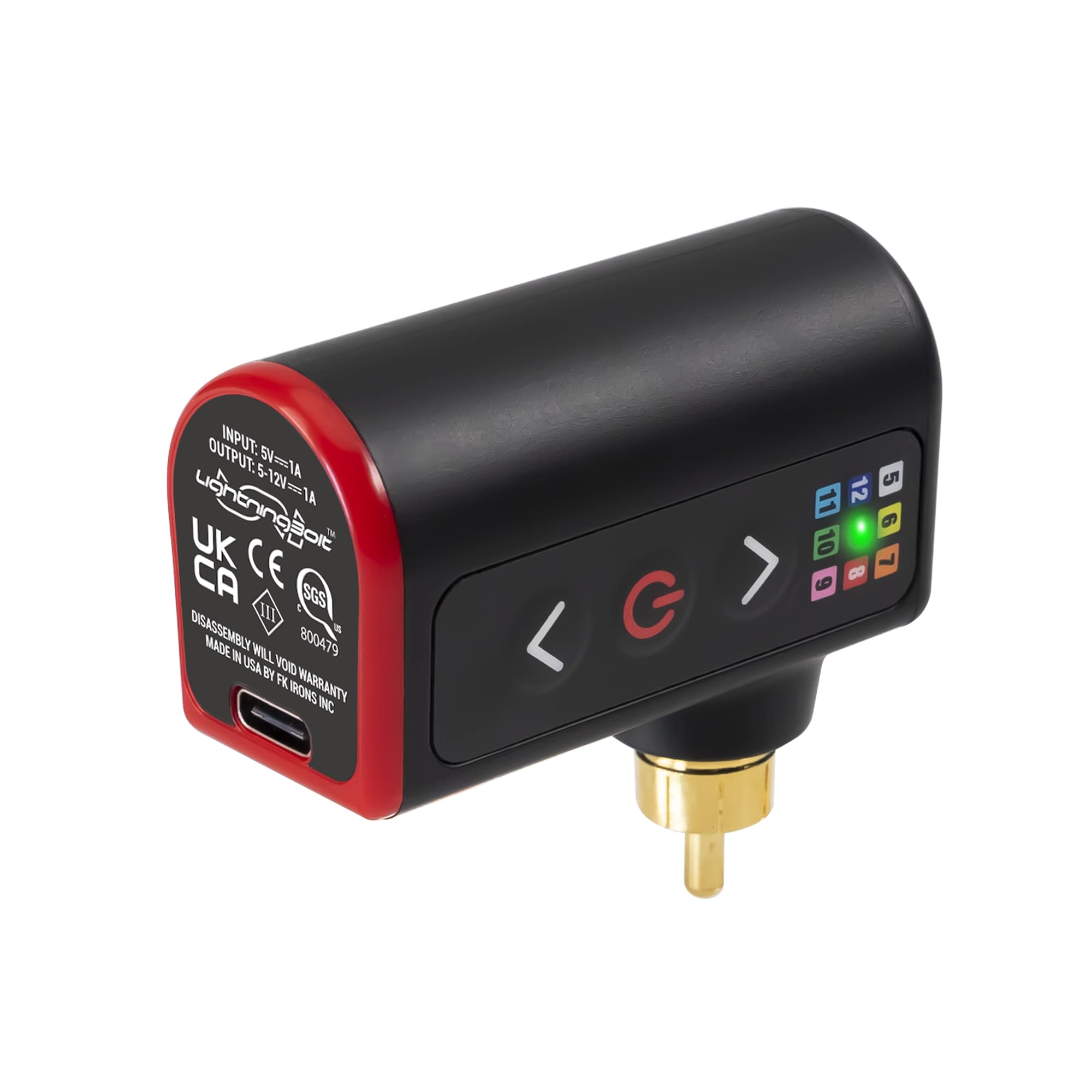 Darklab - Lightningbolt Uni Battery Pack - Black - Portable Battery Power Supply, 10 Hours Of Battery Life, Usb-C Port Charging